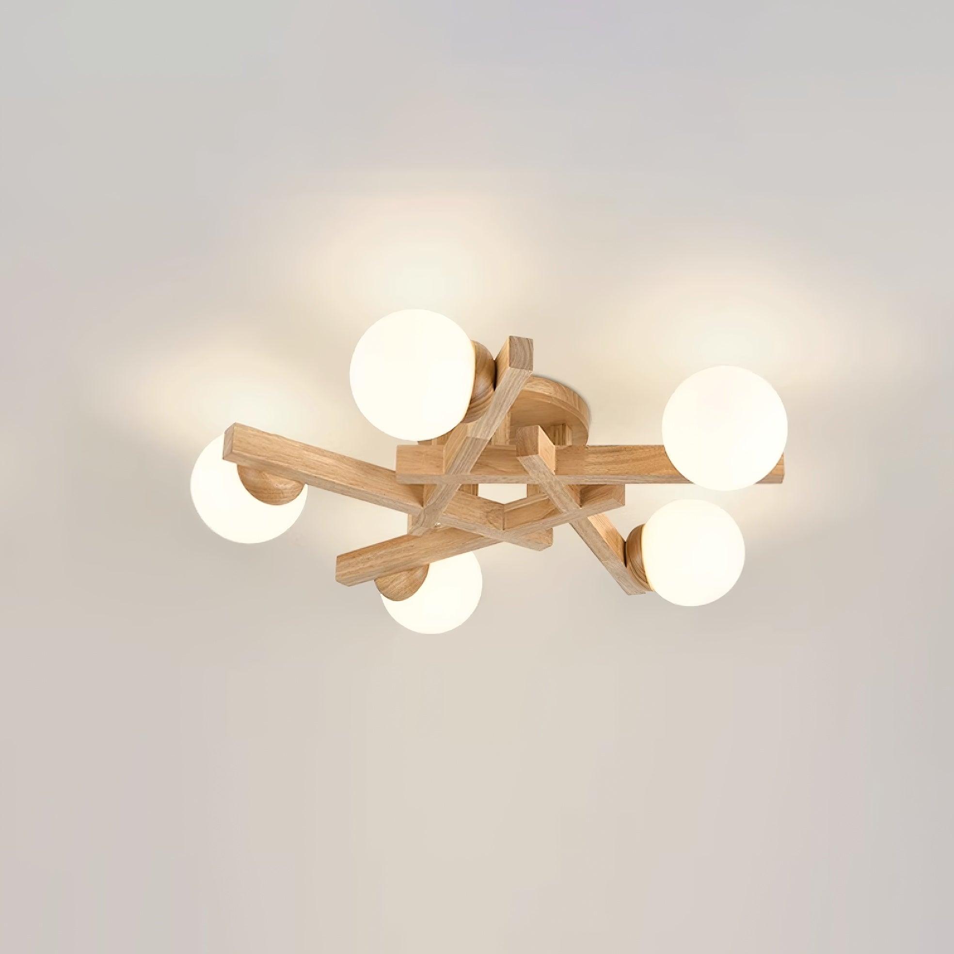 Wood Orin Ceiling Light - Decormote