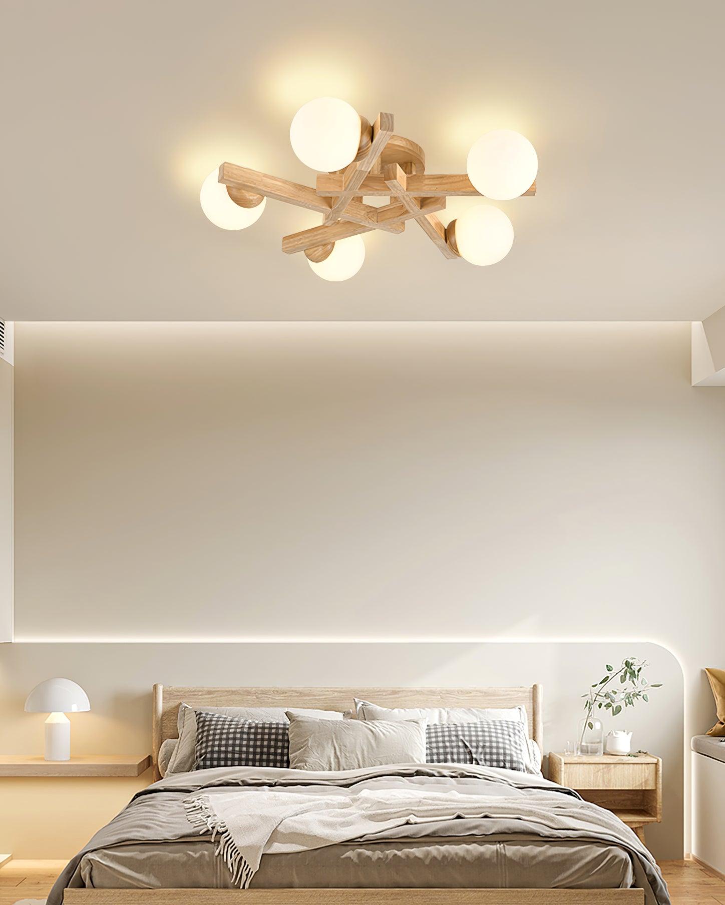 Wood Orin Ceiling Light - Decormote