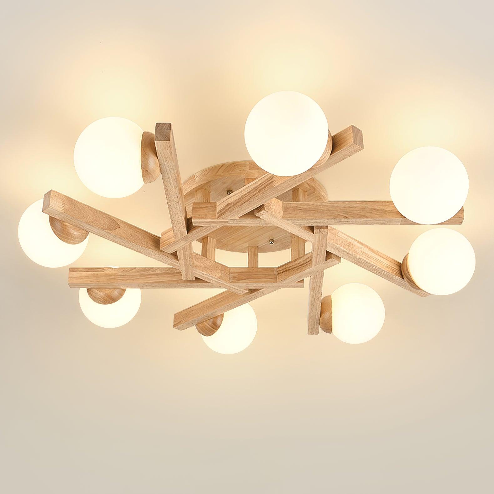 Wood Orin Ceiling Light - Decormote