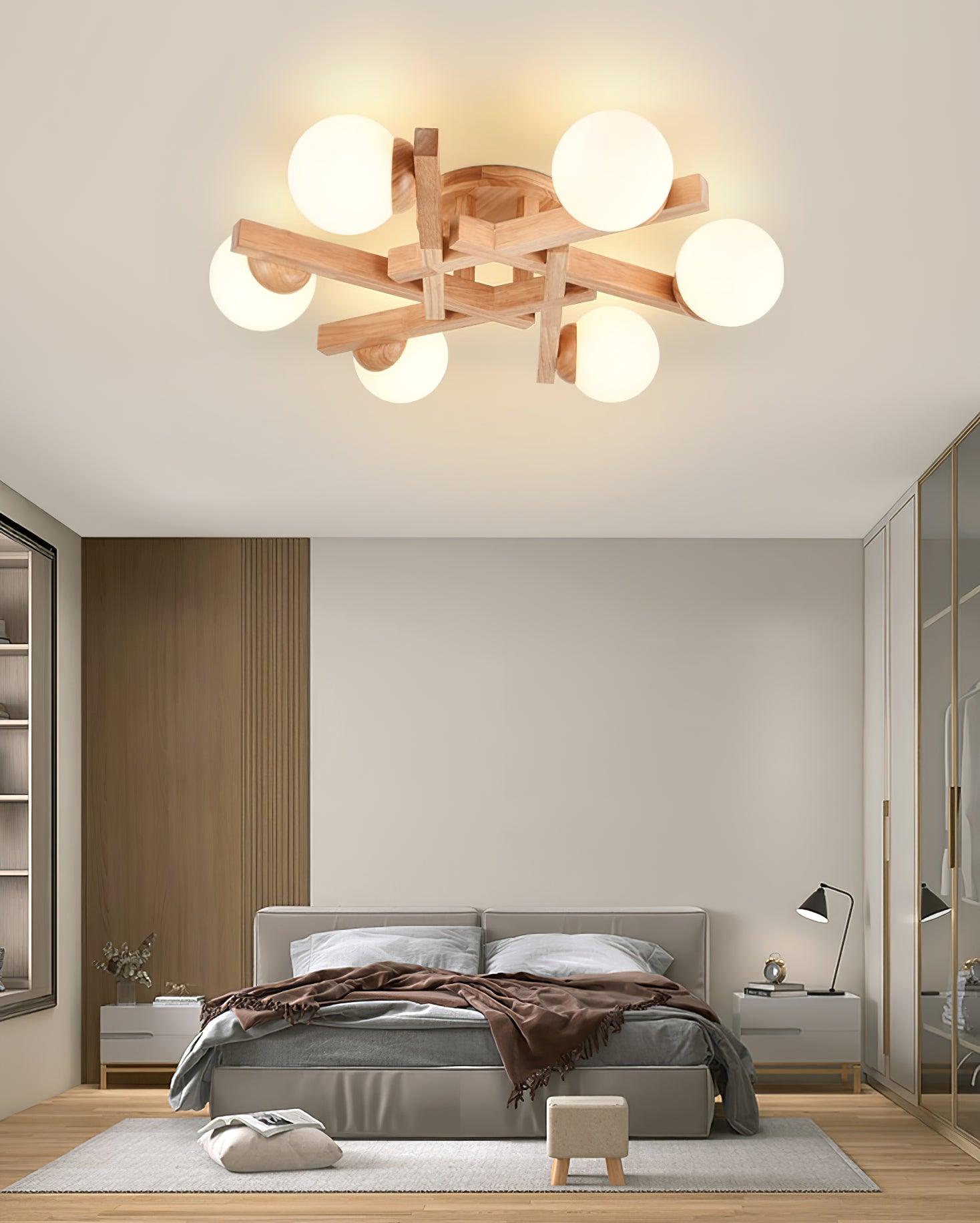 Wood Orin Ceiling Light - Decormote