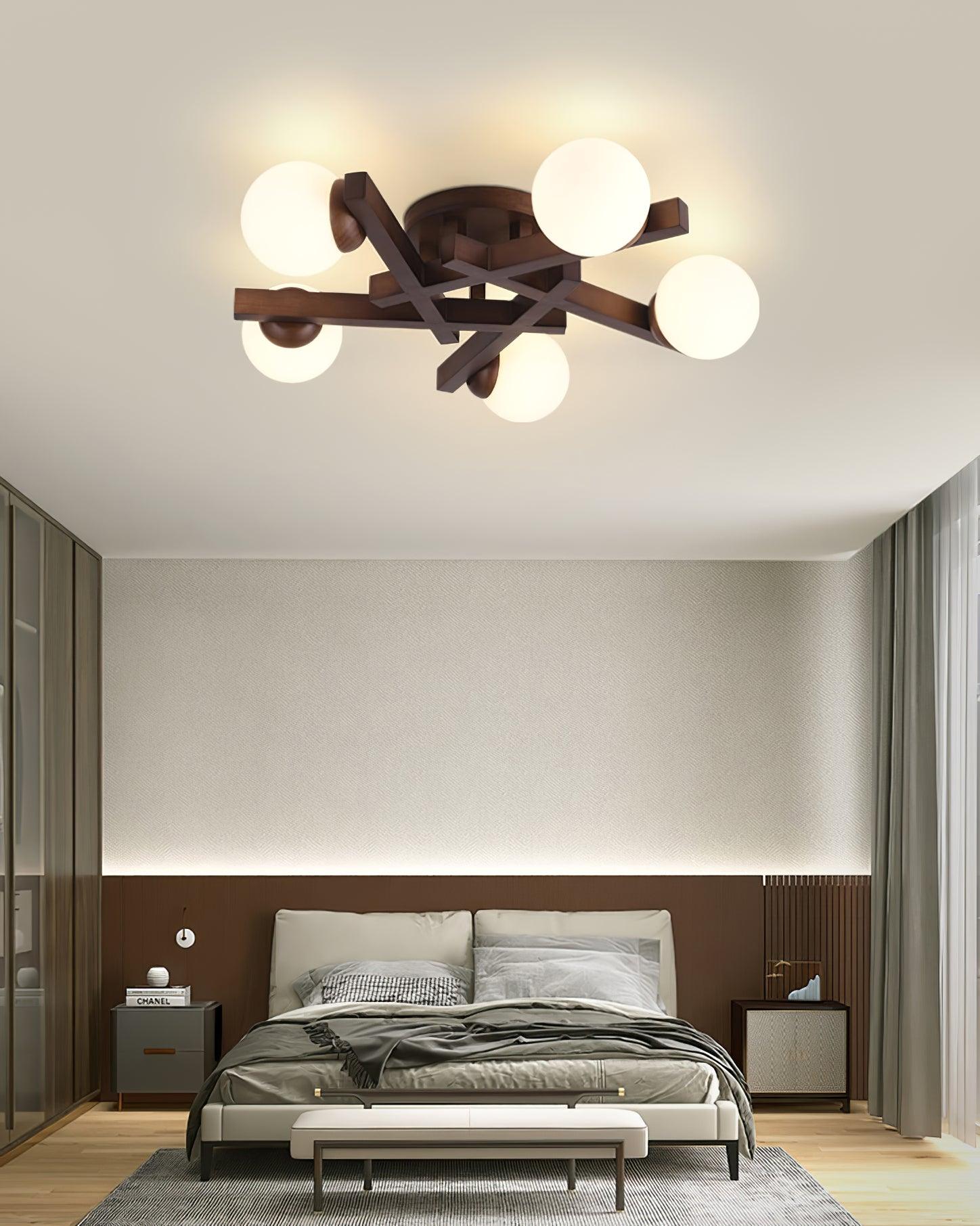 Wood Orin Ceiling Light - Decormote