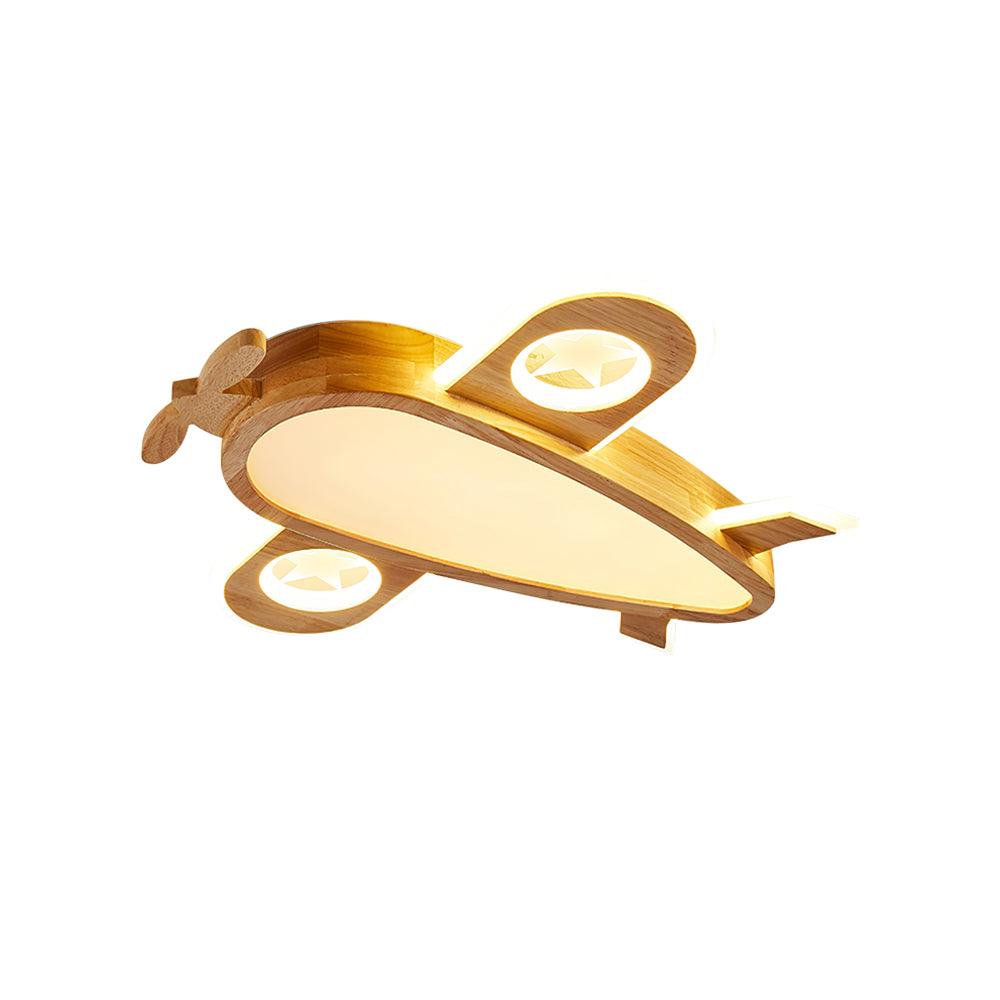 Wood Airplane Ceiling Lamp - Decormote