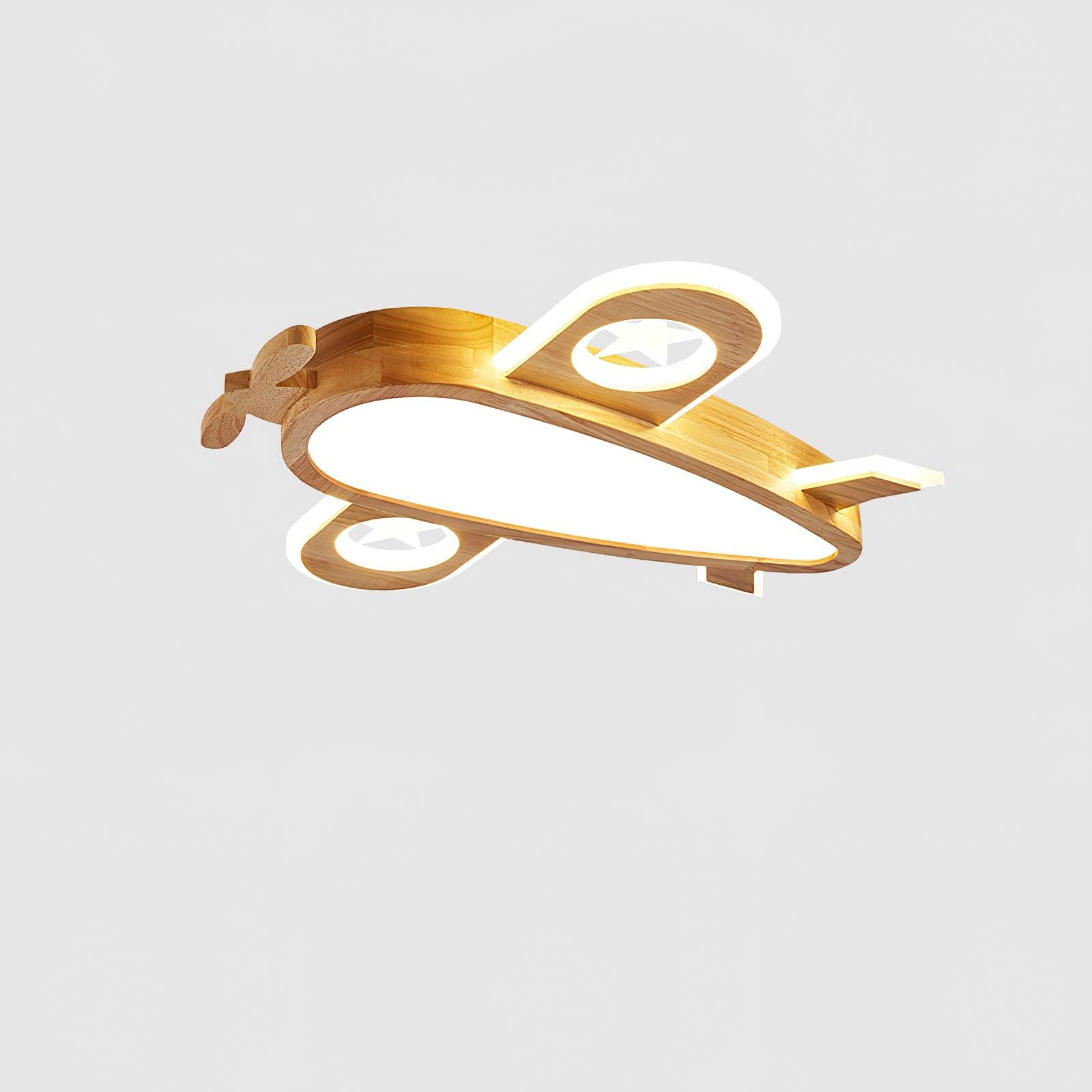 Wood Airplane Ceiling Lamp - Decormote