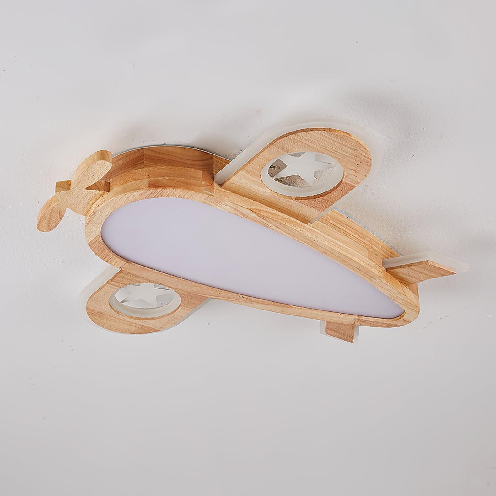 Wood Airplane Ceiling Lamp - Decormote