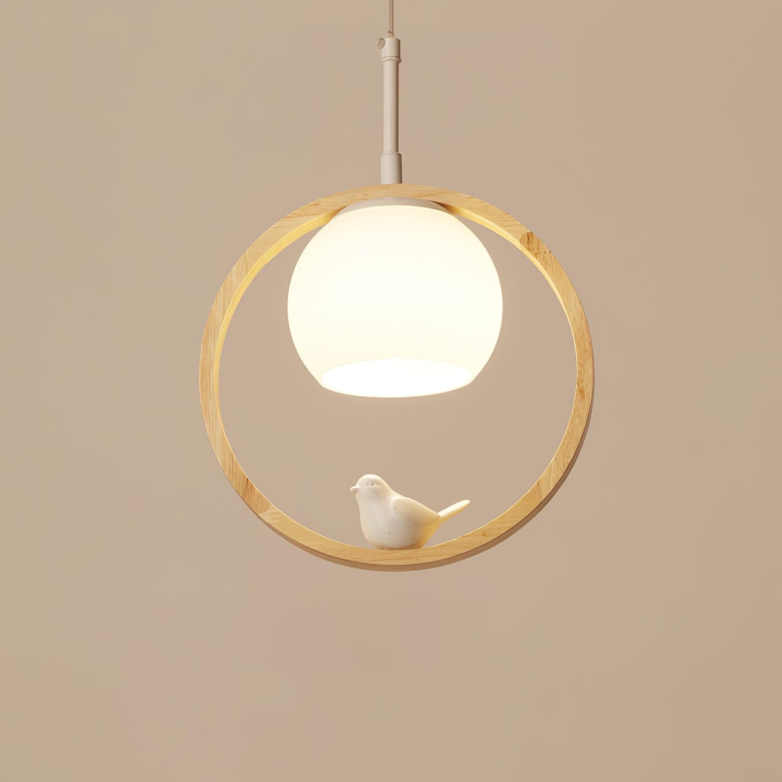 Wood Bird Pendant Lamp - Decormote