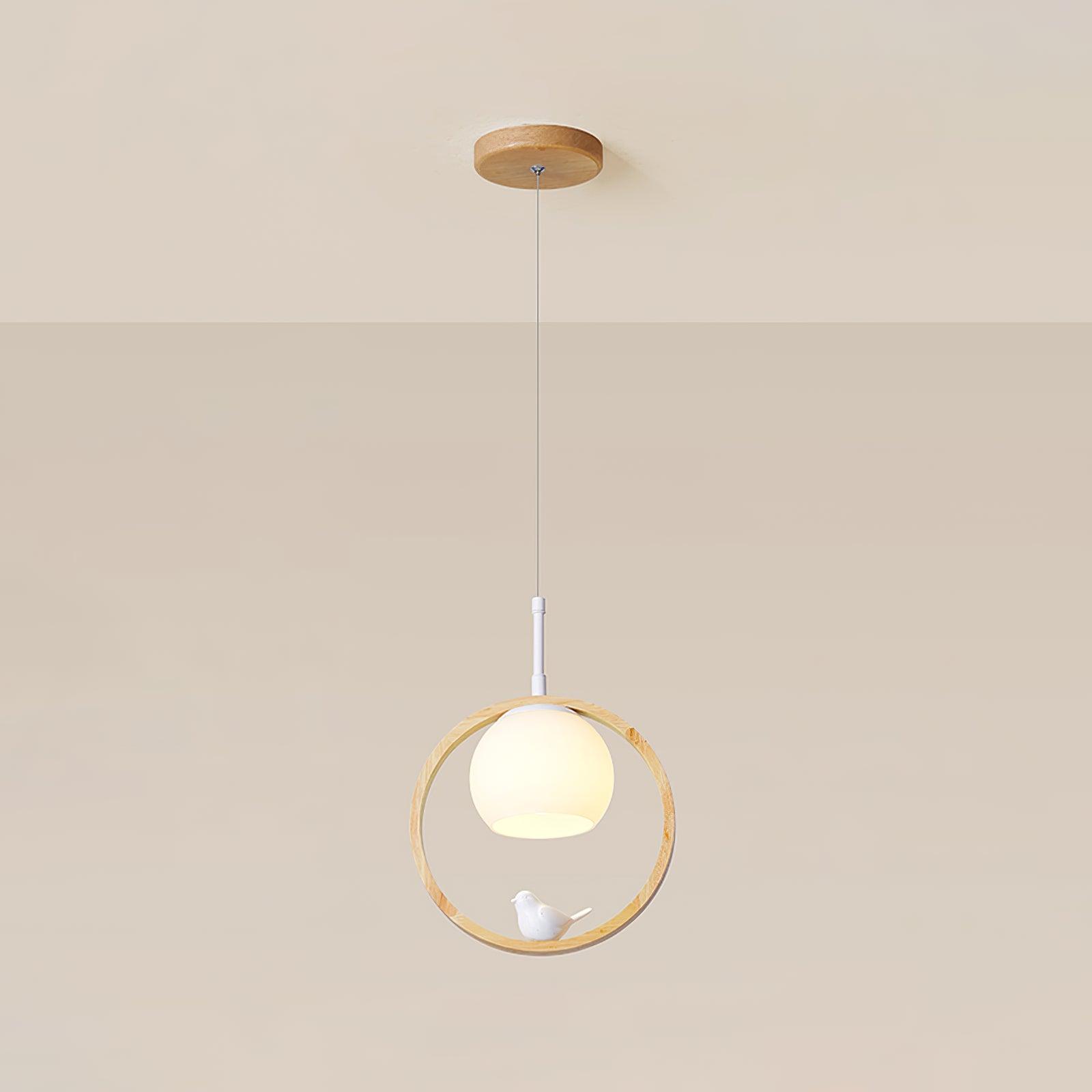 Wood Bird Pendant Lamp - Decormote