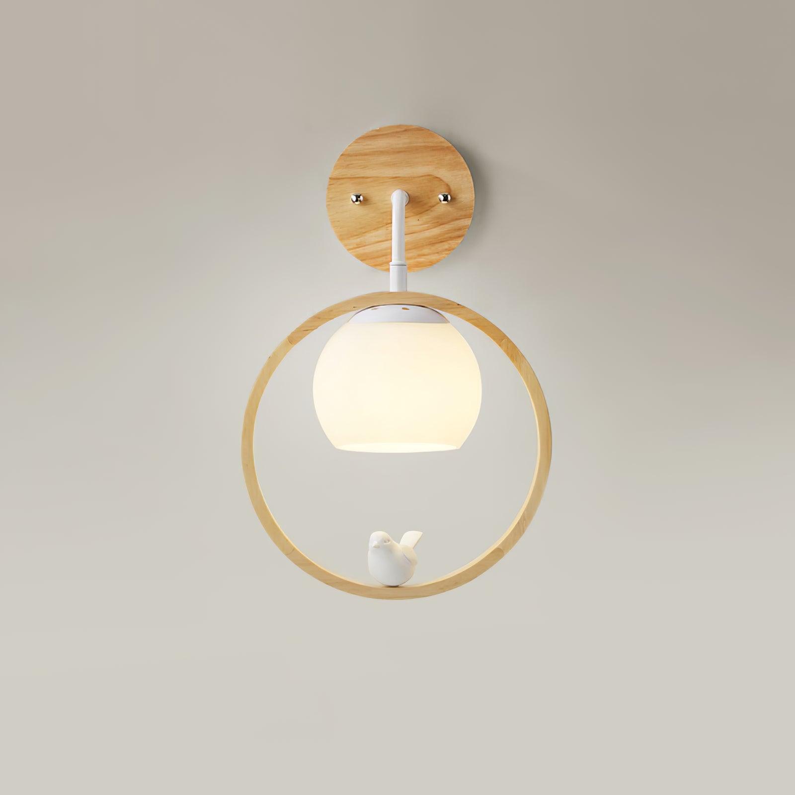 Wood Bird Wall Lamp - Decormote