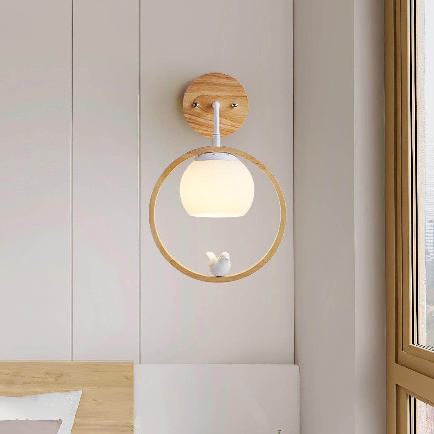 Wood Bird Wall Lamp - Decormote