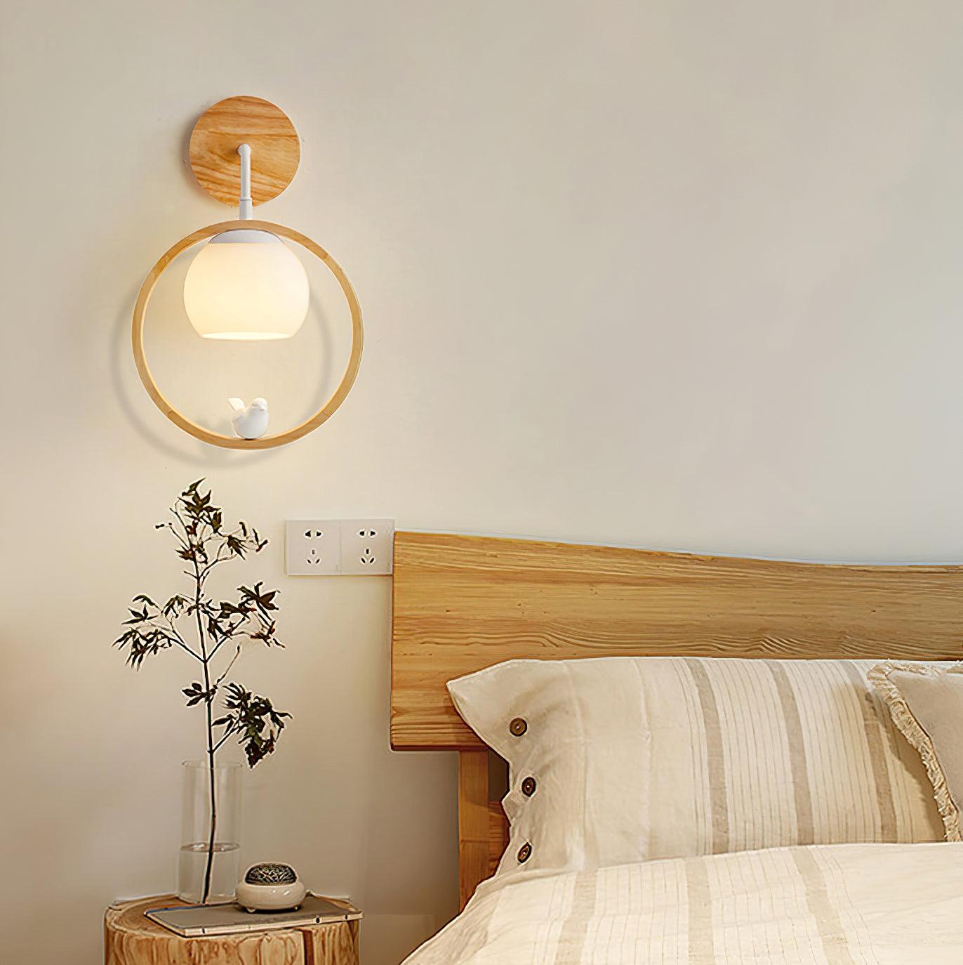 Wood Bird Wall Lamp - Decormote