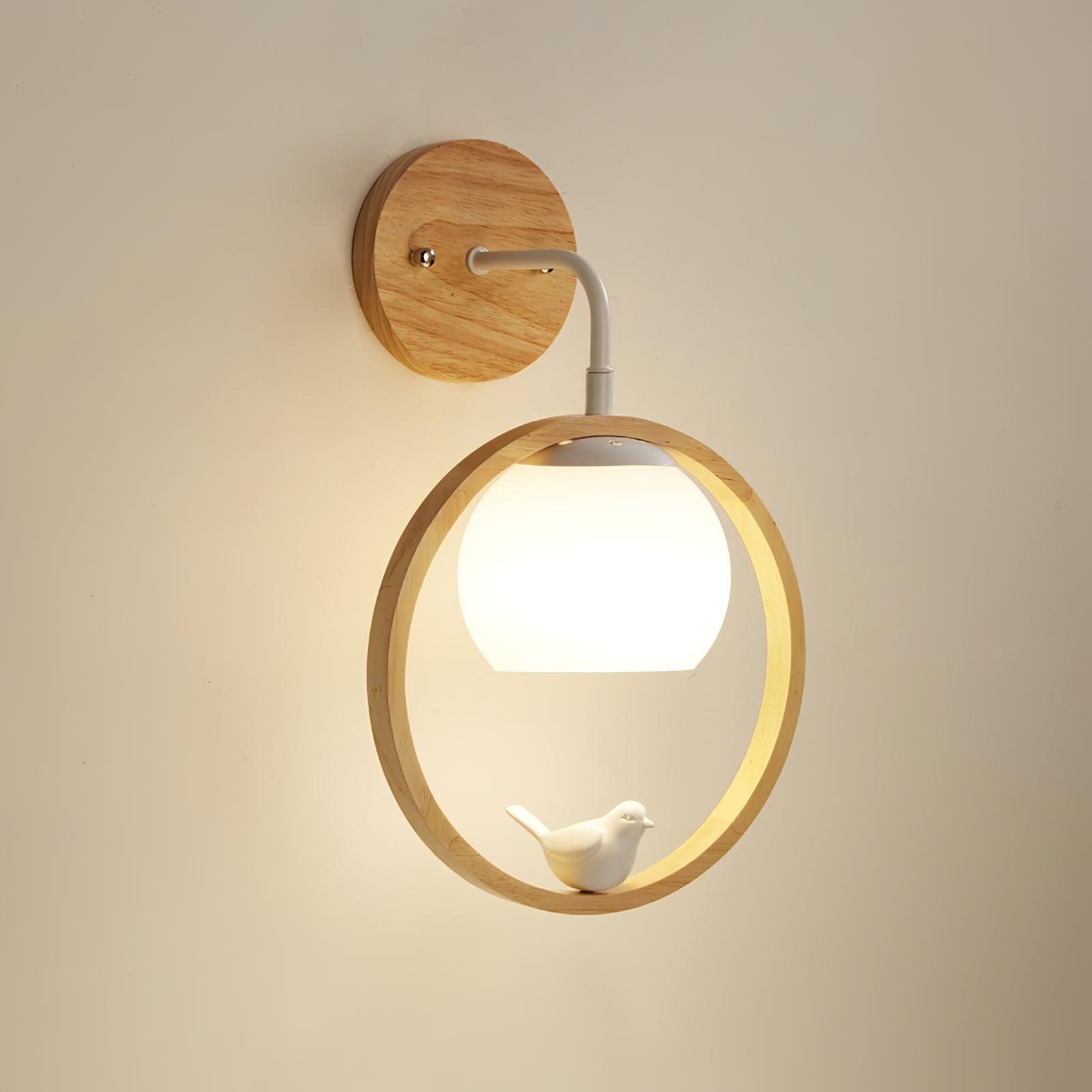 Wood Bird Wall Lamp - Decormote