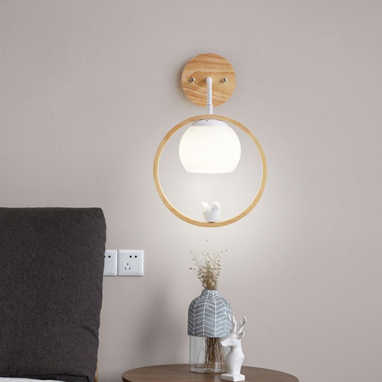 Wood Bird Wall Lamp - Decormote