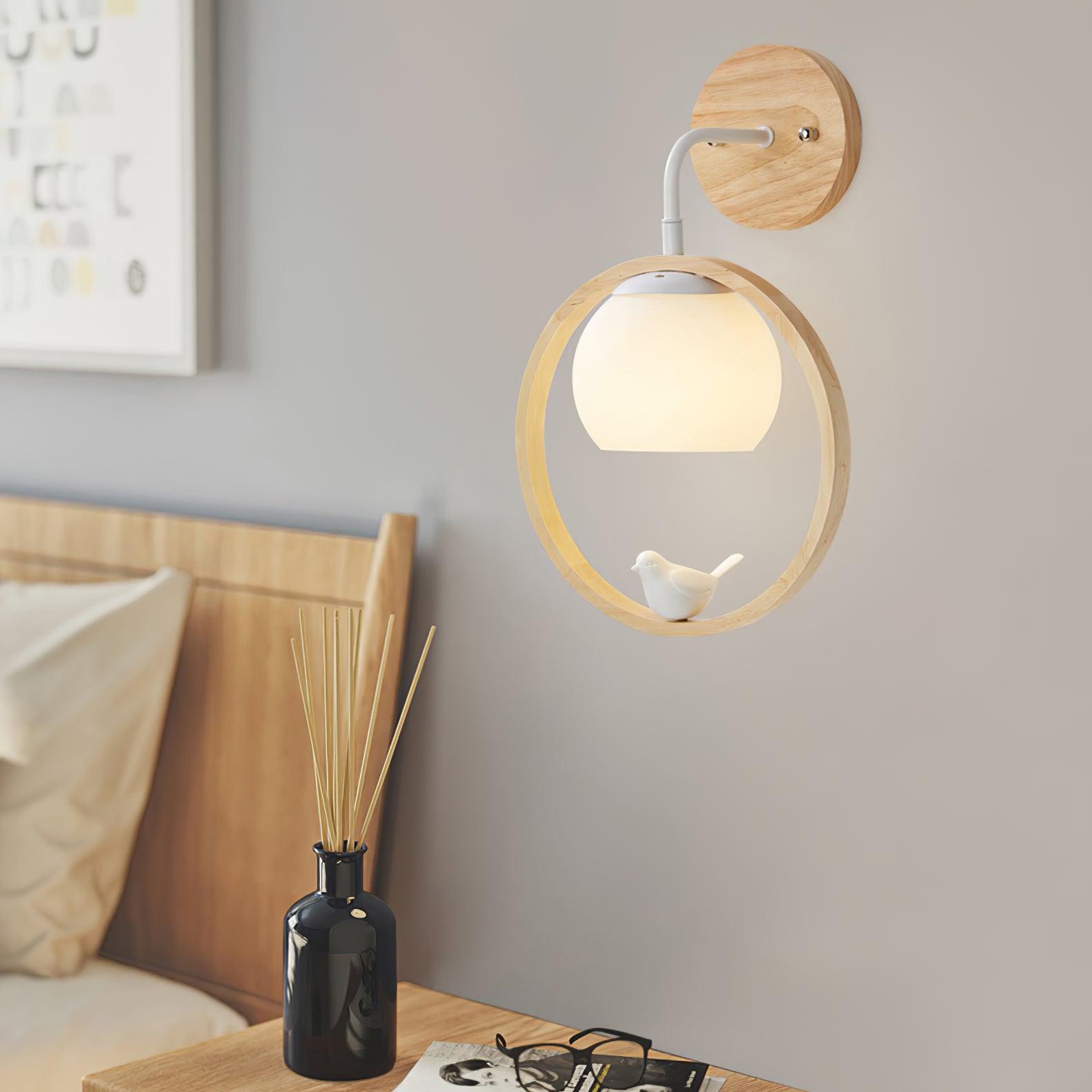 Wood Bird Wall Lamp - Decormote