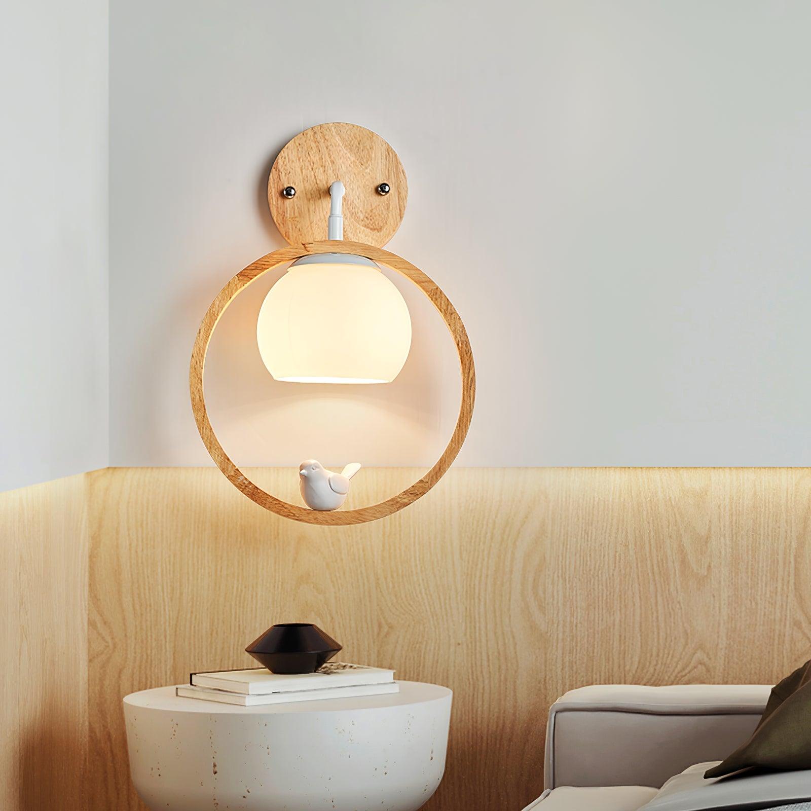 Wood Bird Wall Lamp - Decormote