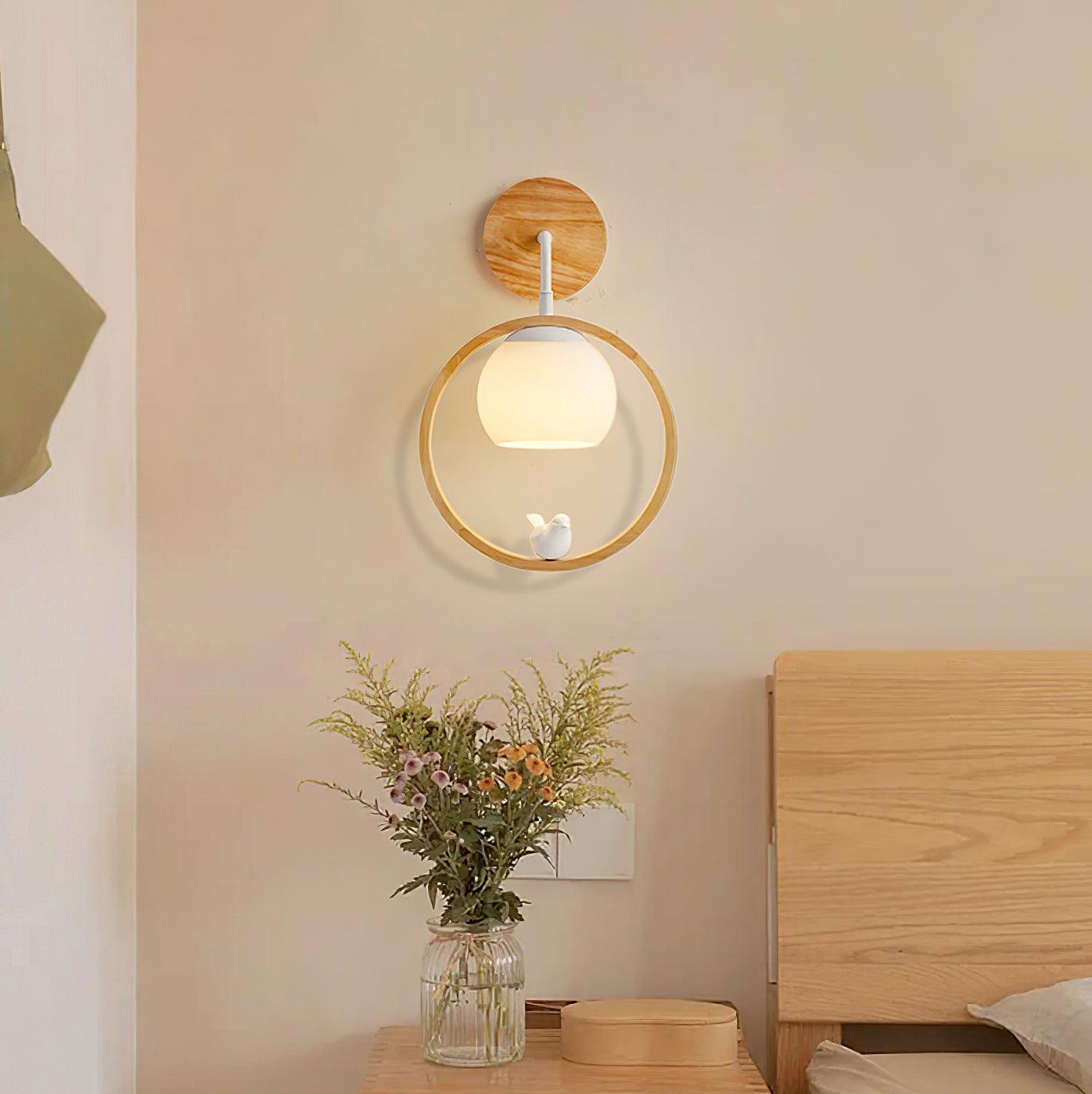 Wood Bird Wall Lamp - Decormote