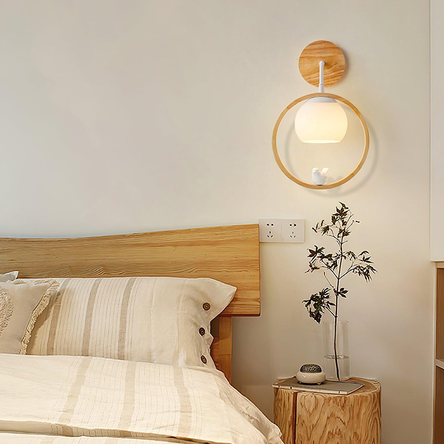 Wood Bird Wall Lamp - Decormote