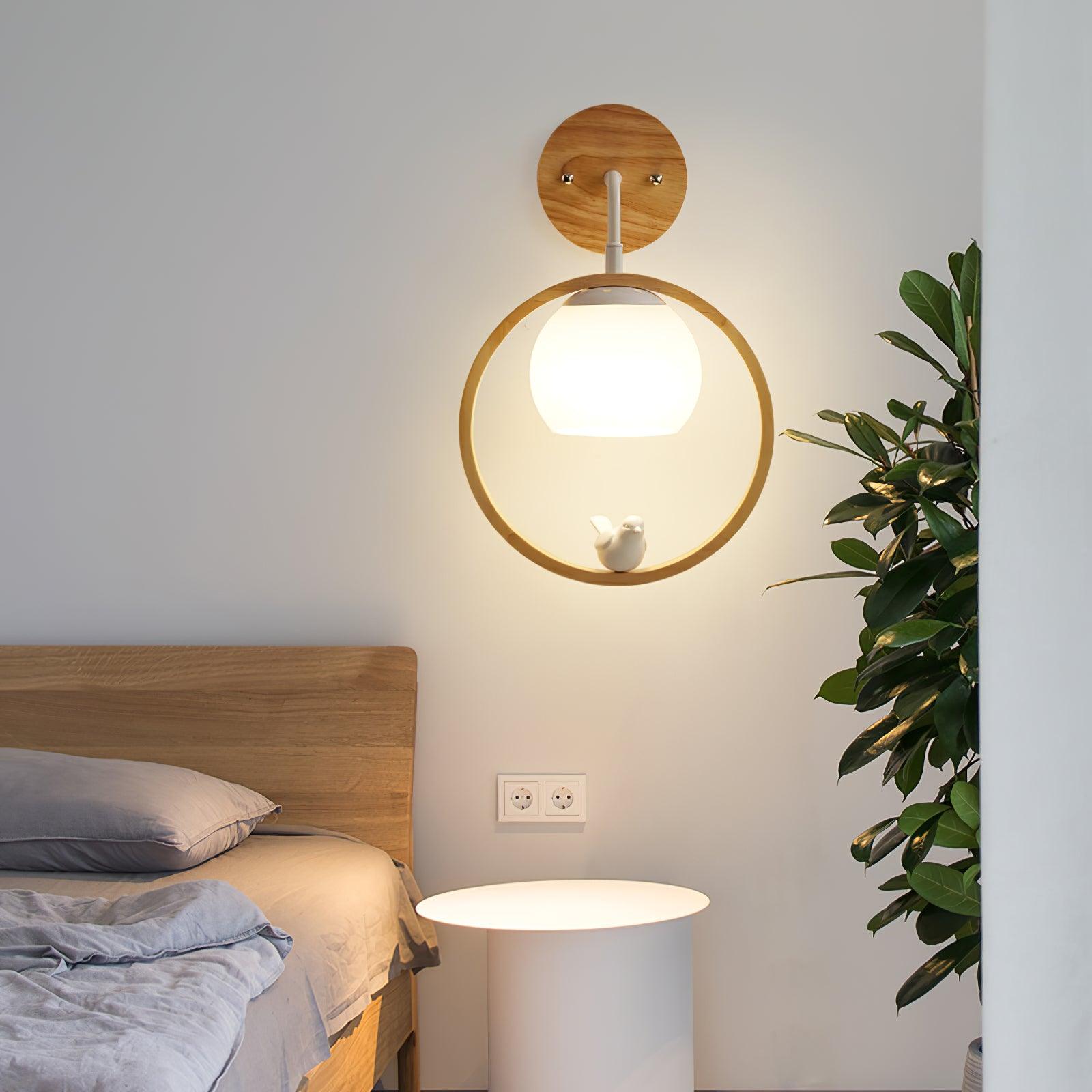 Wood Bird Wall Lamp - Decormote