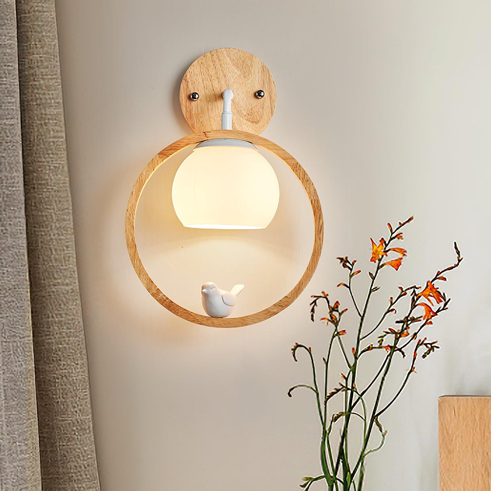 Wood Bird Wall Lamp - Decormote