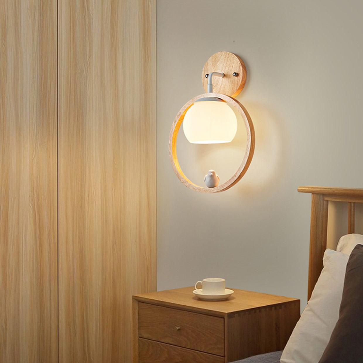 Wood Bird Wall Lamp - Decormote