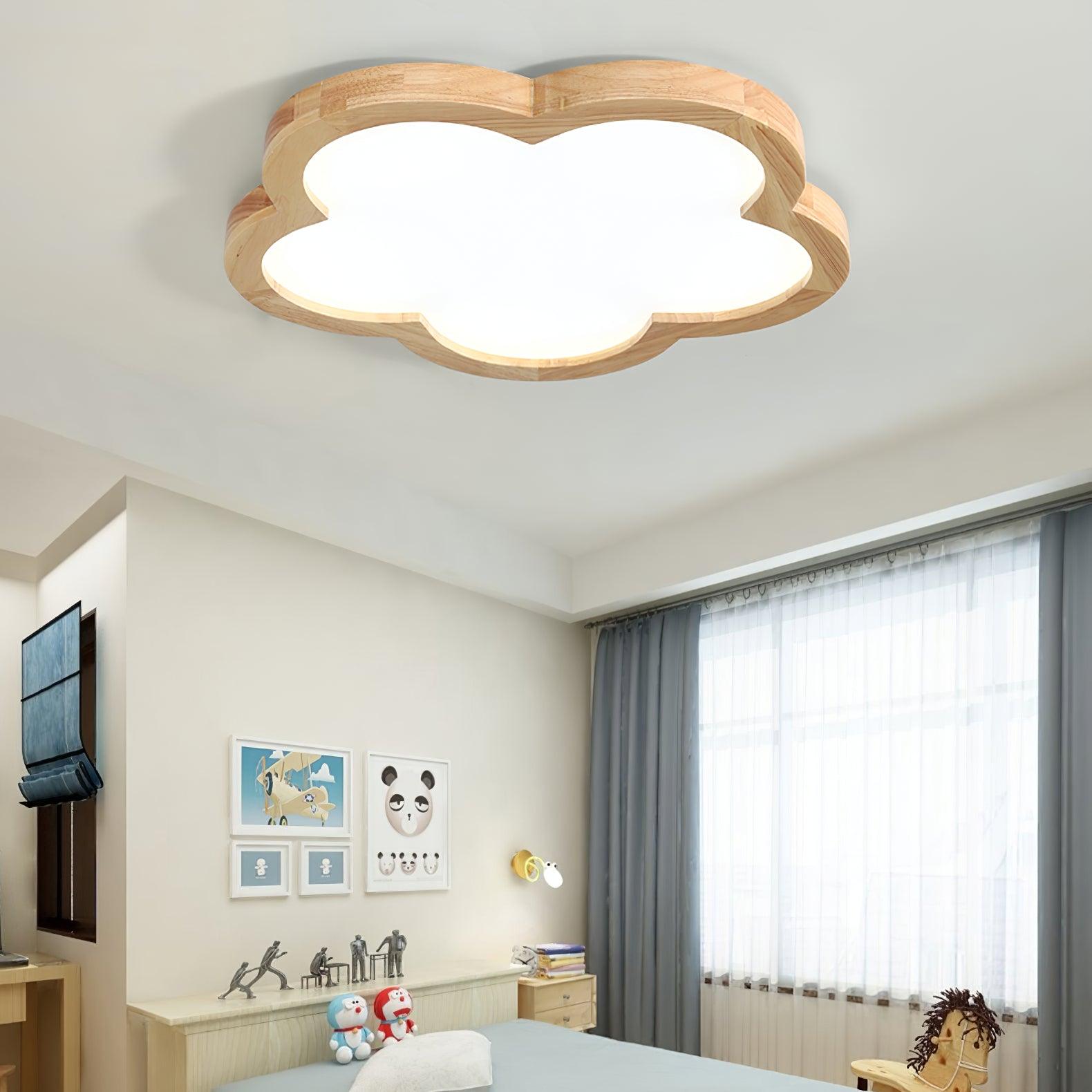 Wooden Flowers Ceiling Lamp - Decormote