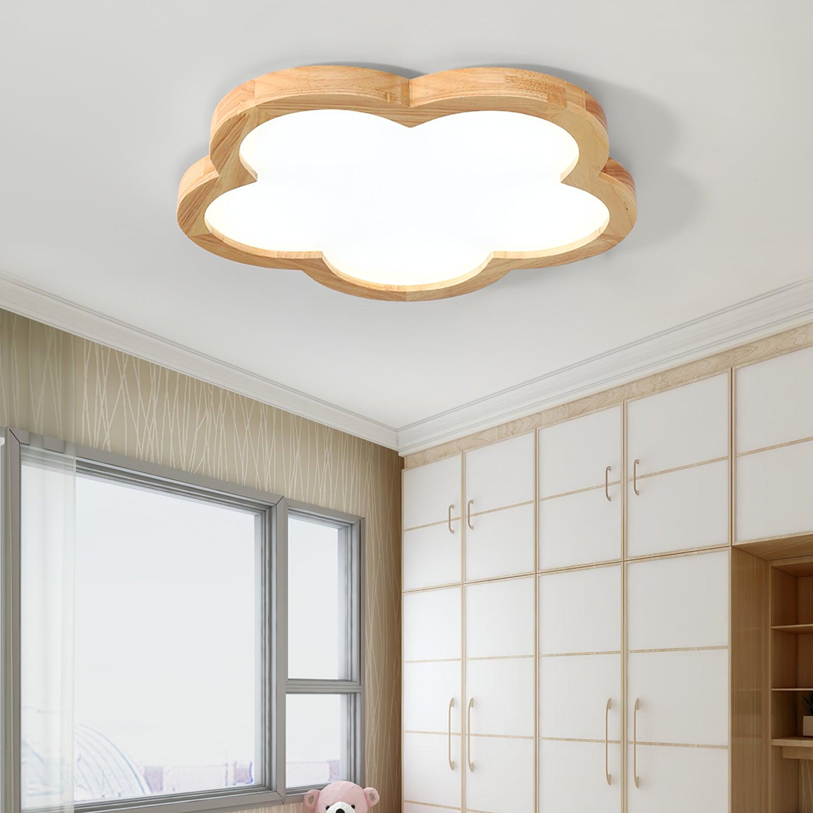 Wooden Flowers Ceiling Lamp - Decormote