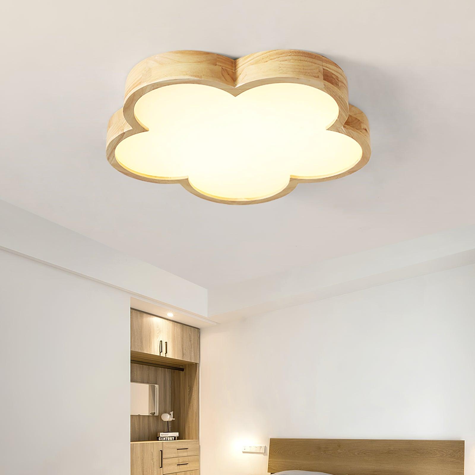 Wooden Flowers Ceiling Lamp - Decormote