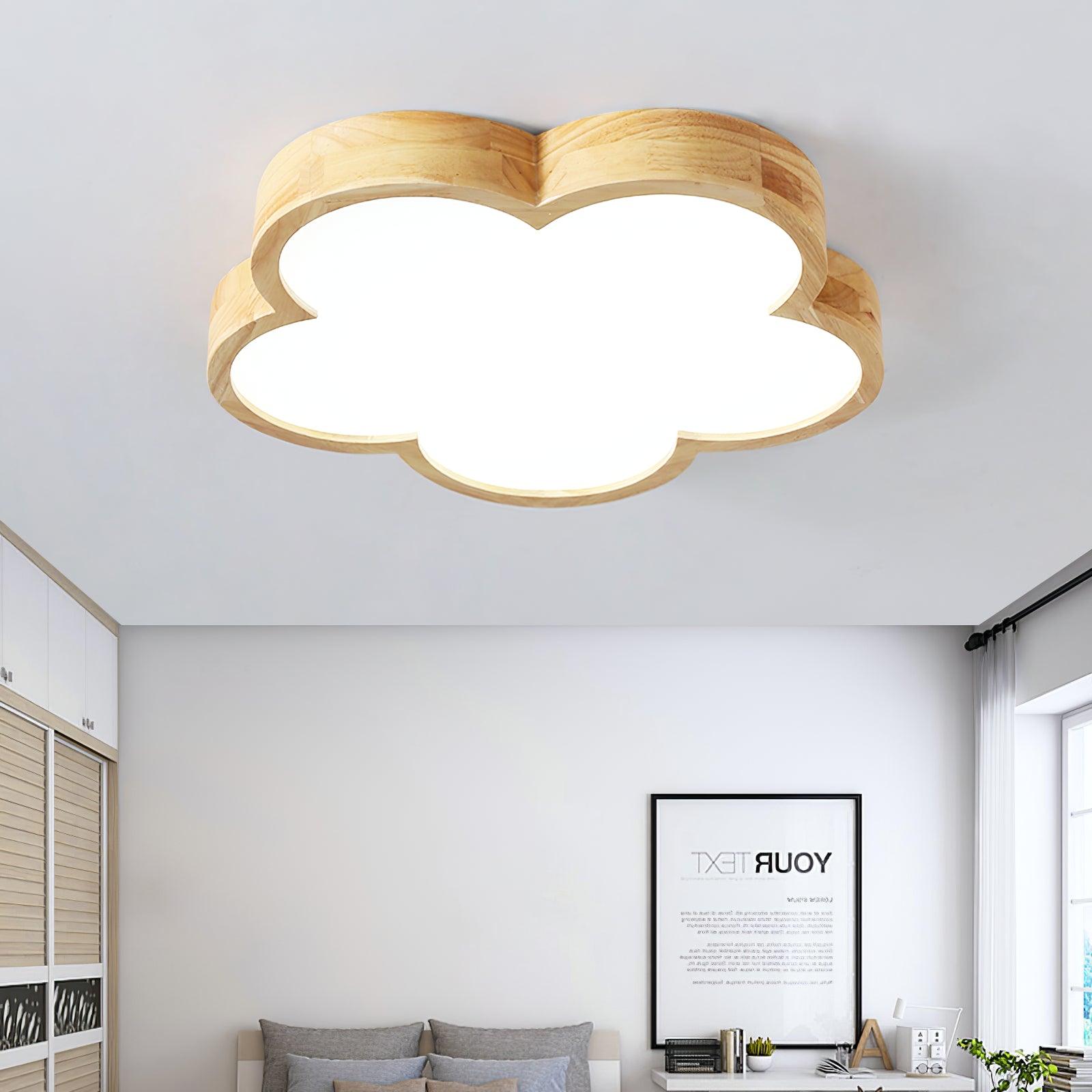 Wooden Flowers Ceiling Lamp - Decormote