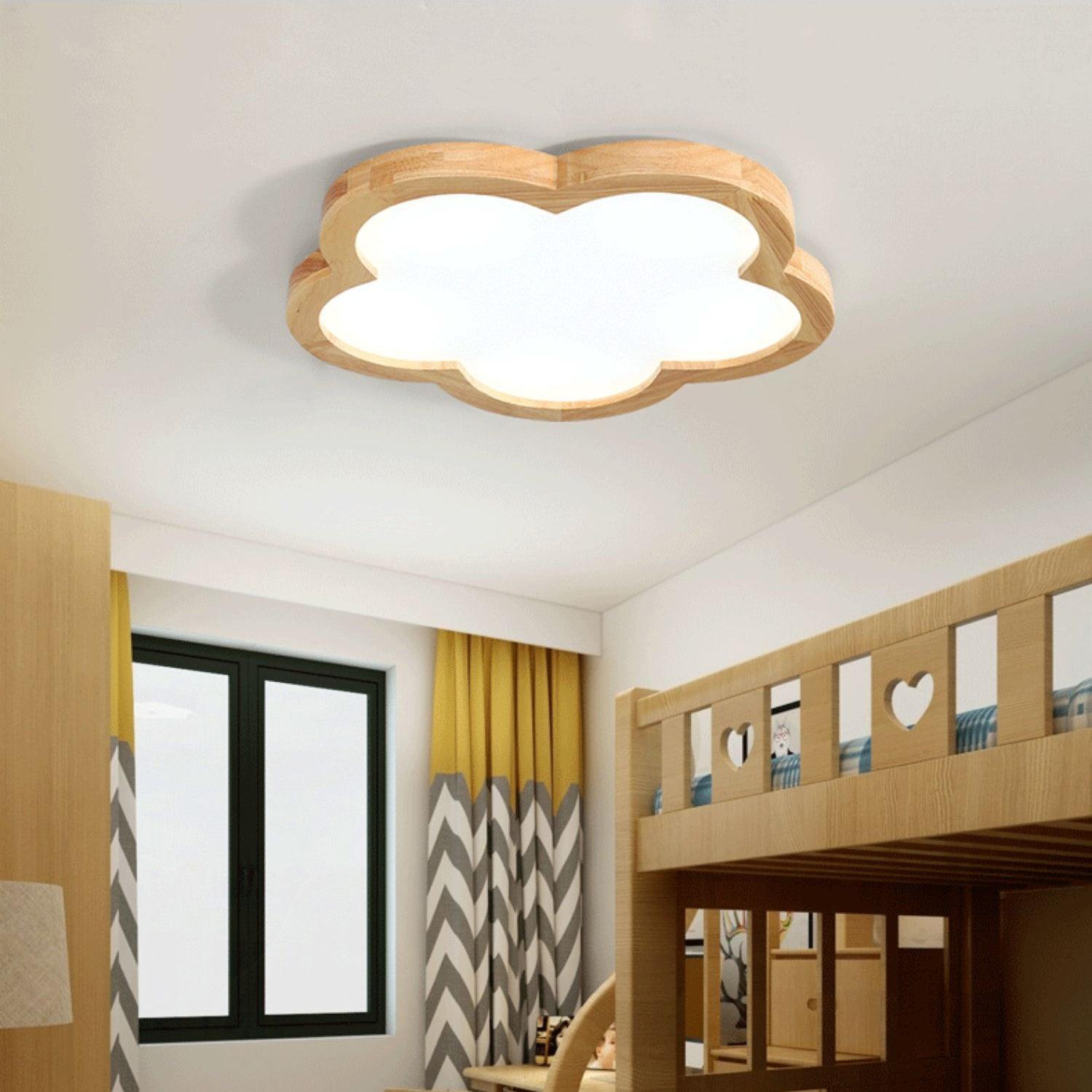 Wooden Flowers Ceiling Lamp - Decormote