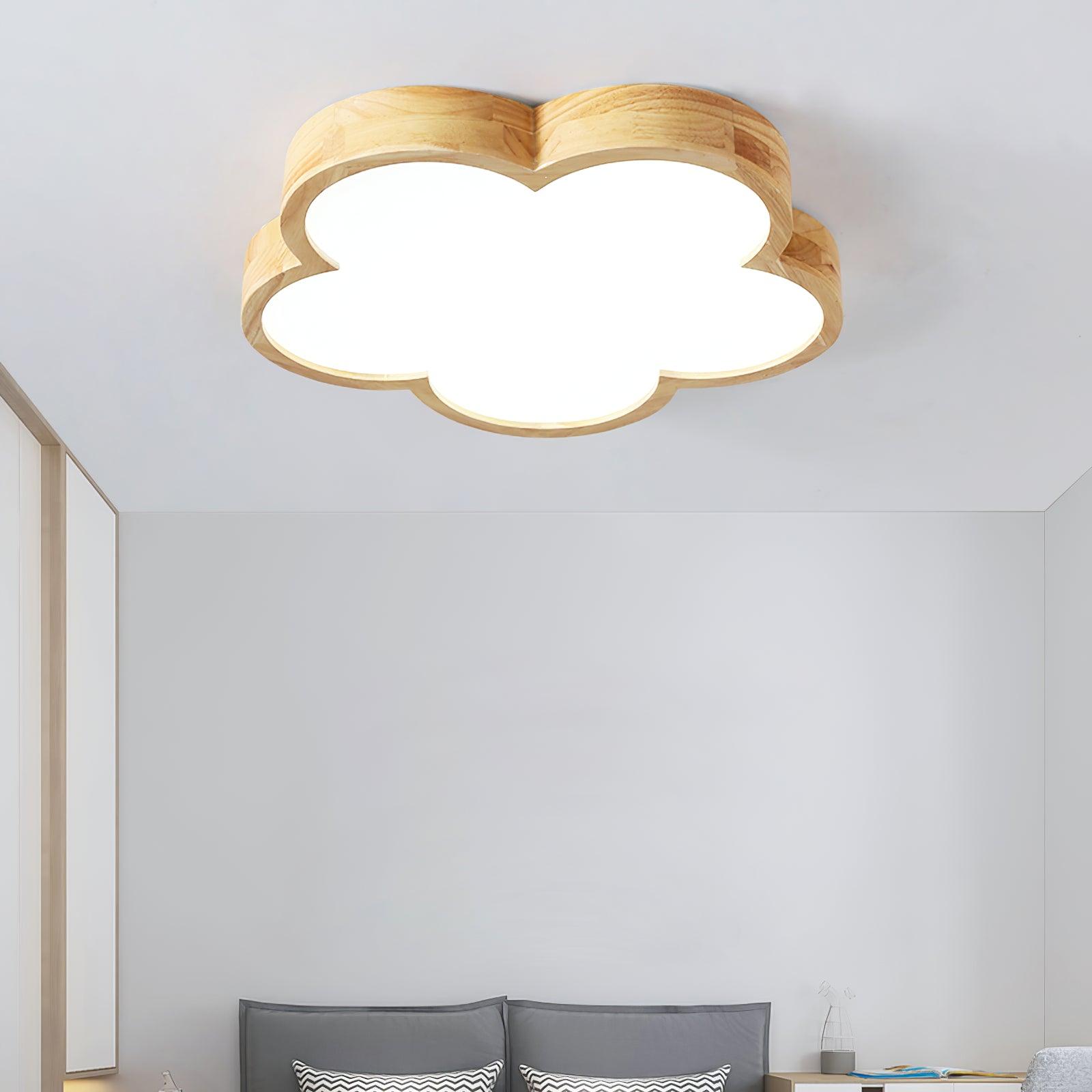 Wooden Flowers Ceiling Lamp - Decormote