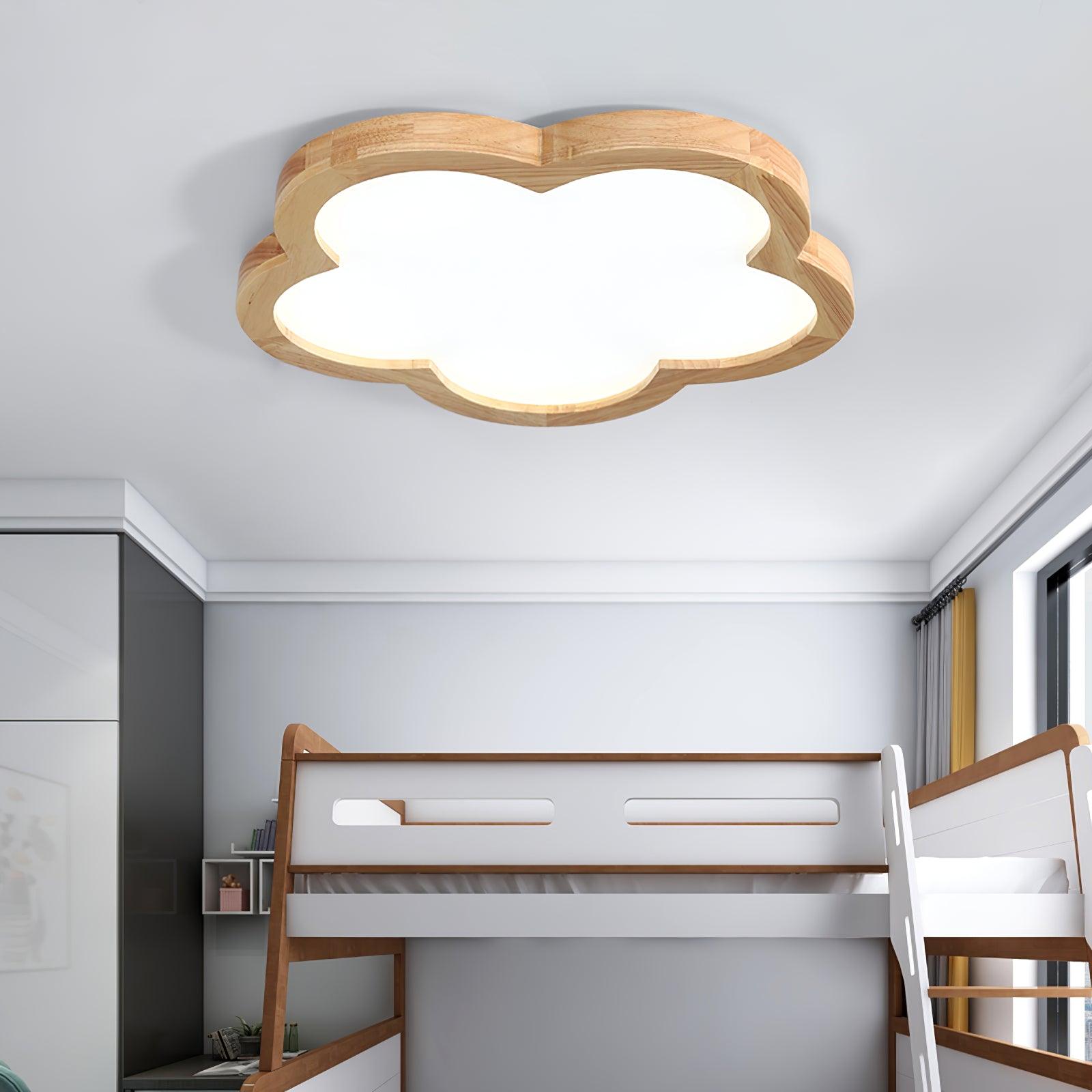 Wooden Flowers Ceiling Lamp - Decormote