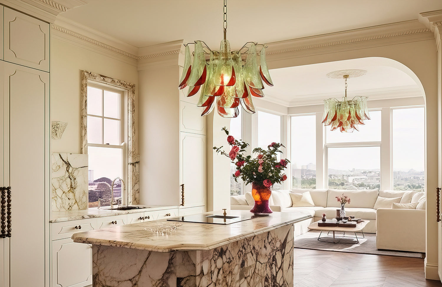 Illuminate Your Space: Enchanting Scenes of the Marielle Murano Chandelier