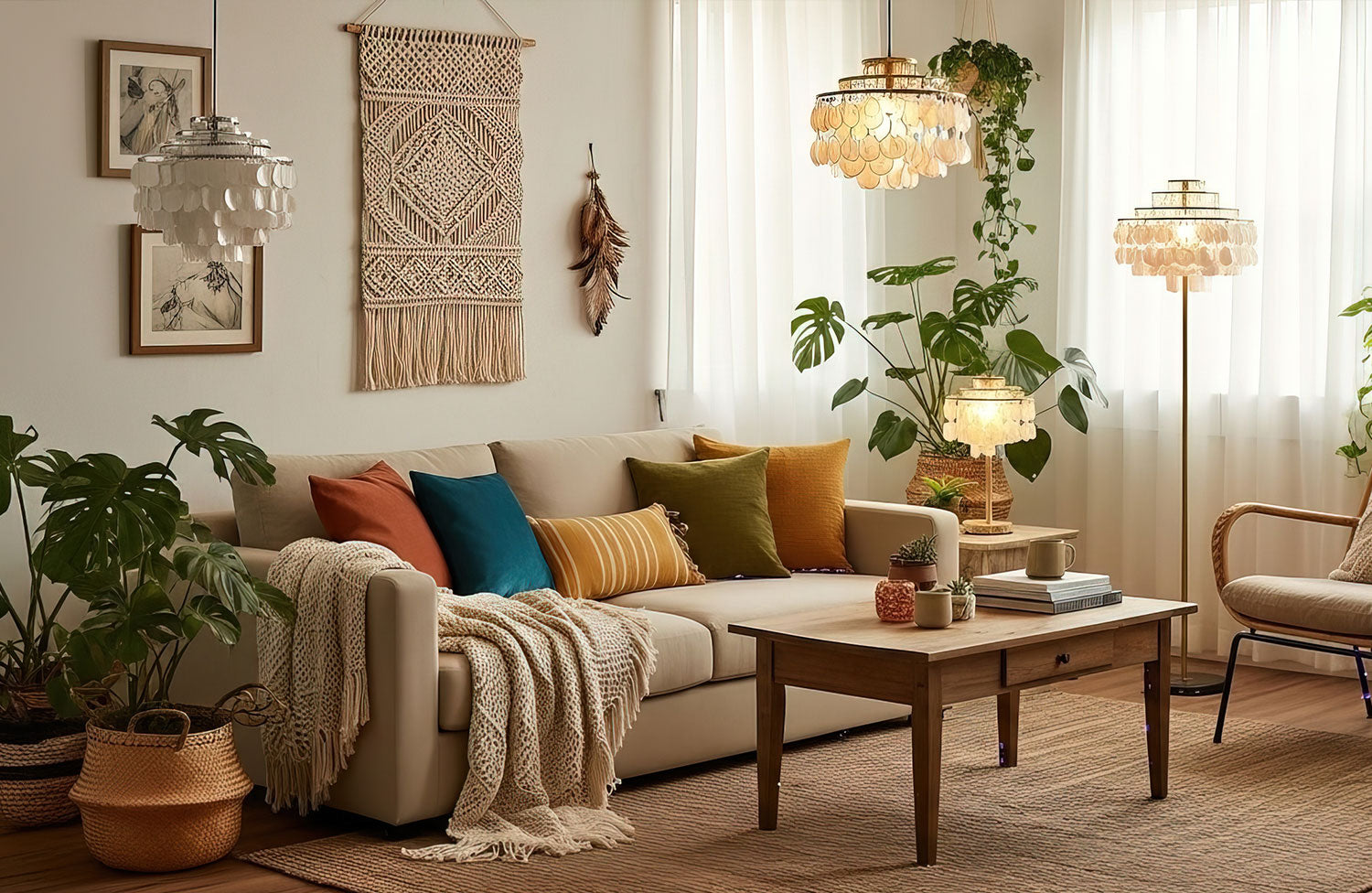 Marine elegance: discover the charm of the seashell lamp