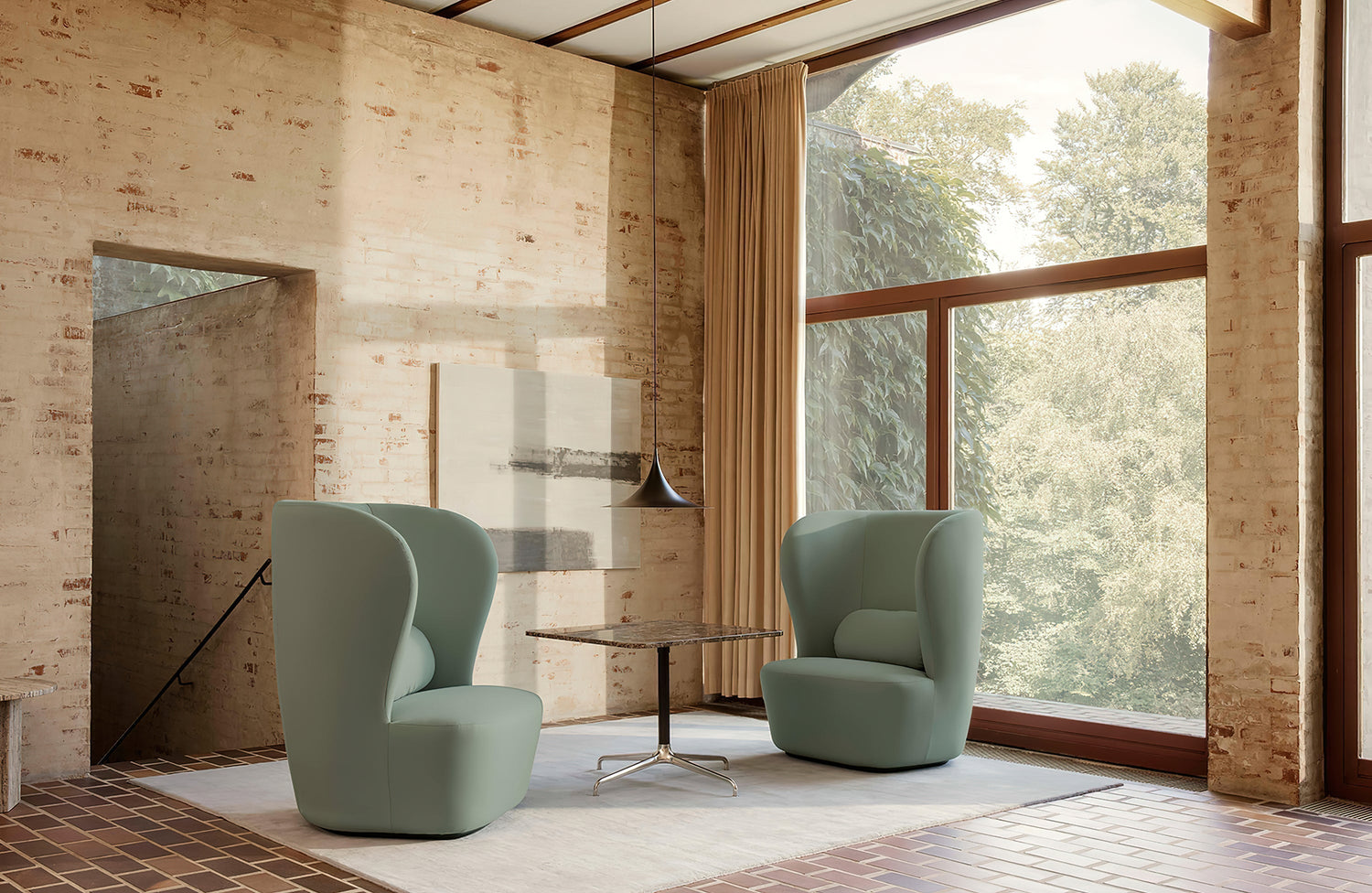 Sculptural Elegance: The Timeless Allure of a Semi-Pendant Lamp