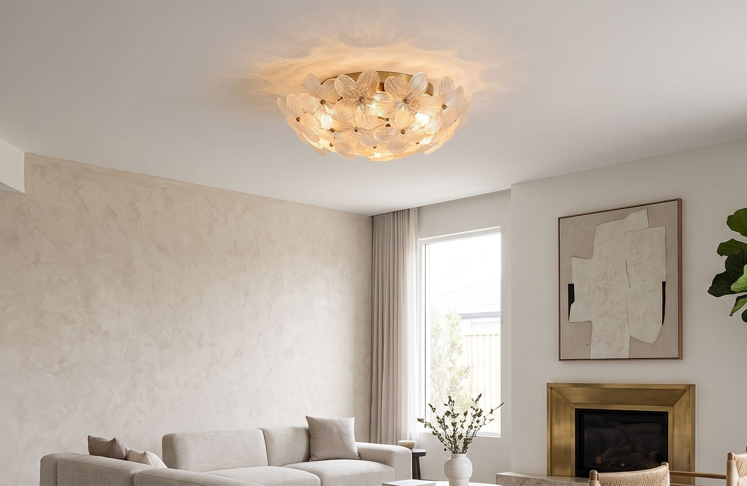 When Pendants are Too Much: 8 Floral Flush Mounts