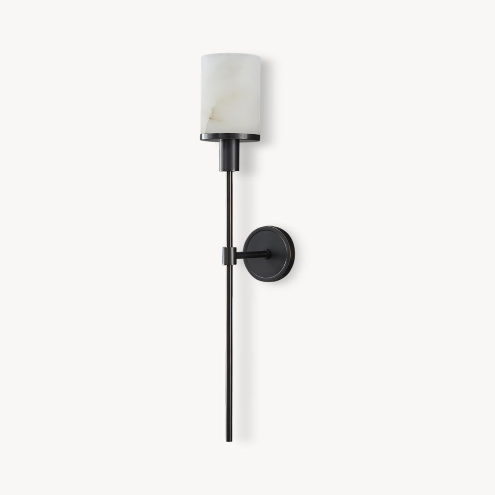 Alabaster Cylinder Wall Sconce