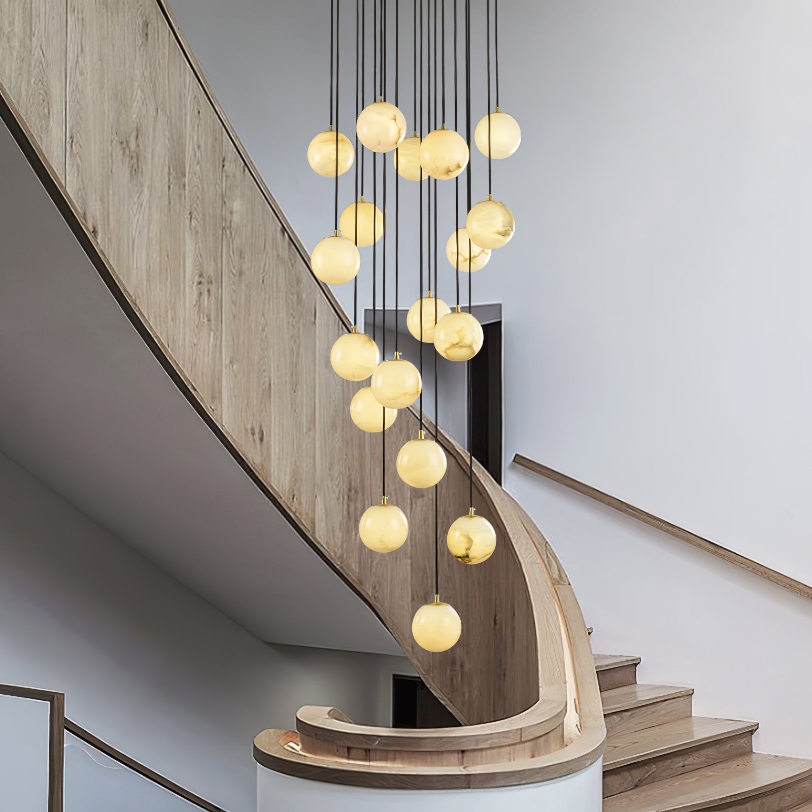 Alabaster Ball suspension lamp