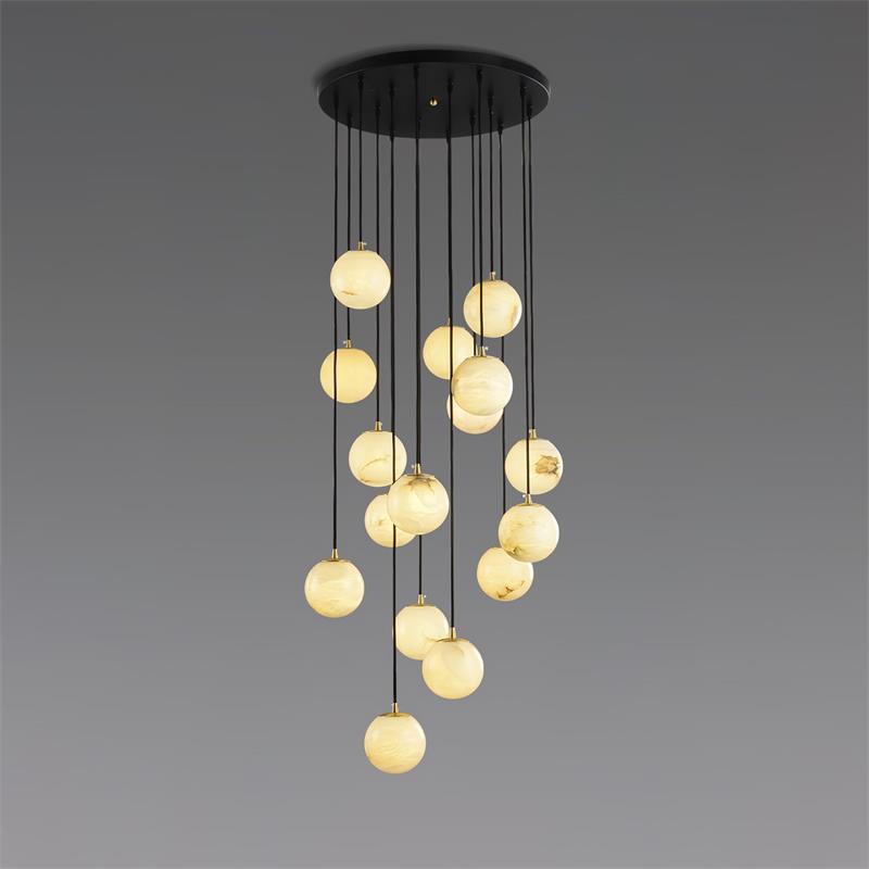 Alabaster Ball suspension lamp