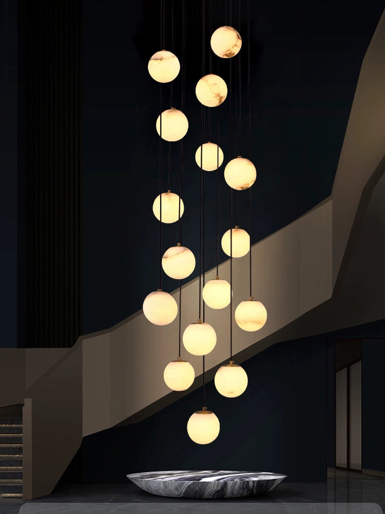 Alabaster Ball suspension lamp