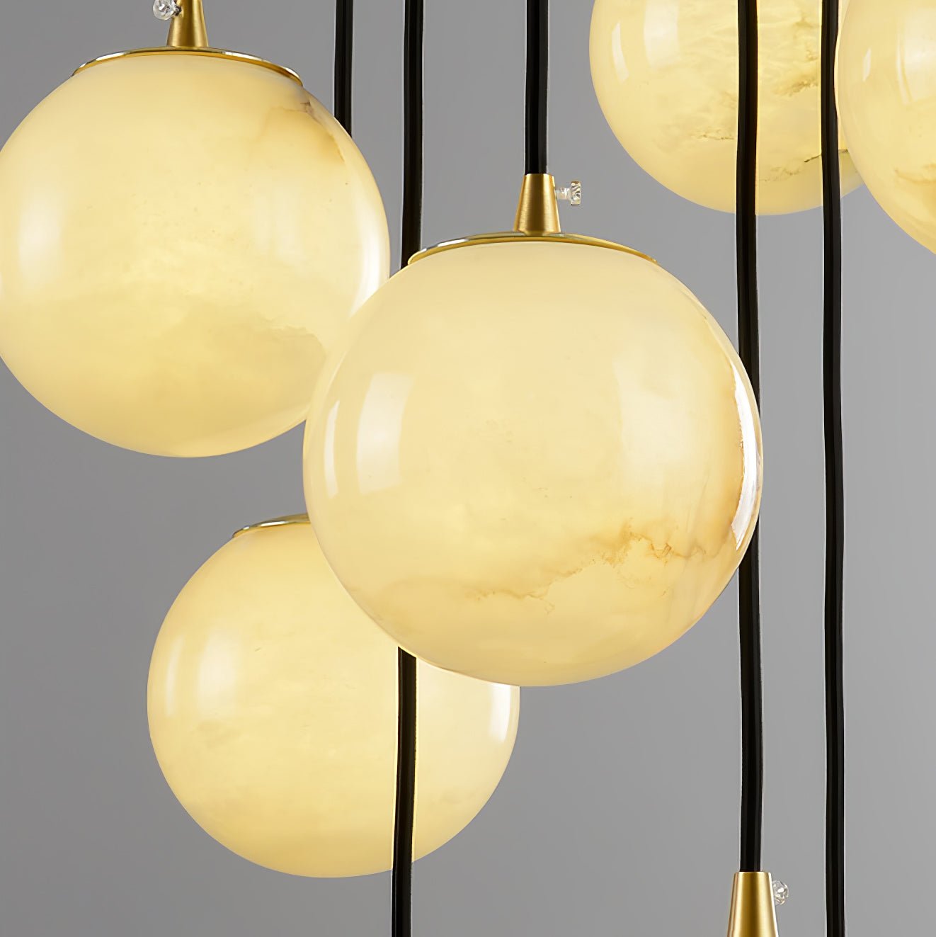 Alabaster Ball suspension lamp