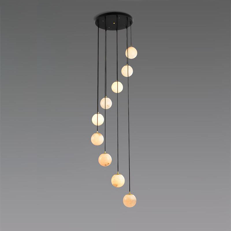 Alabaster Ball suspension lamp