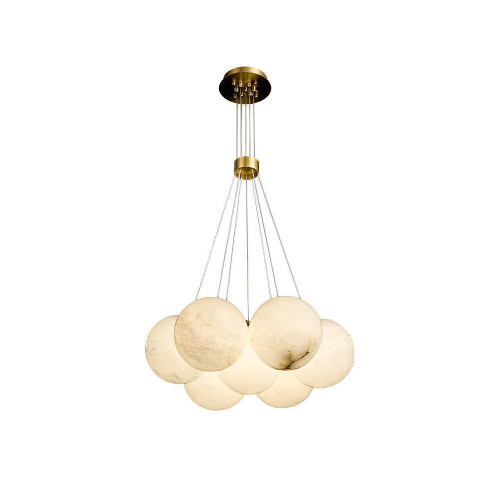 Alabaster Globe Clusters Chandeliers