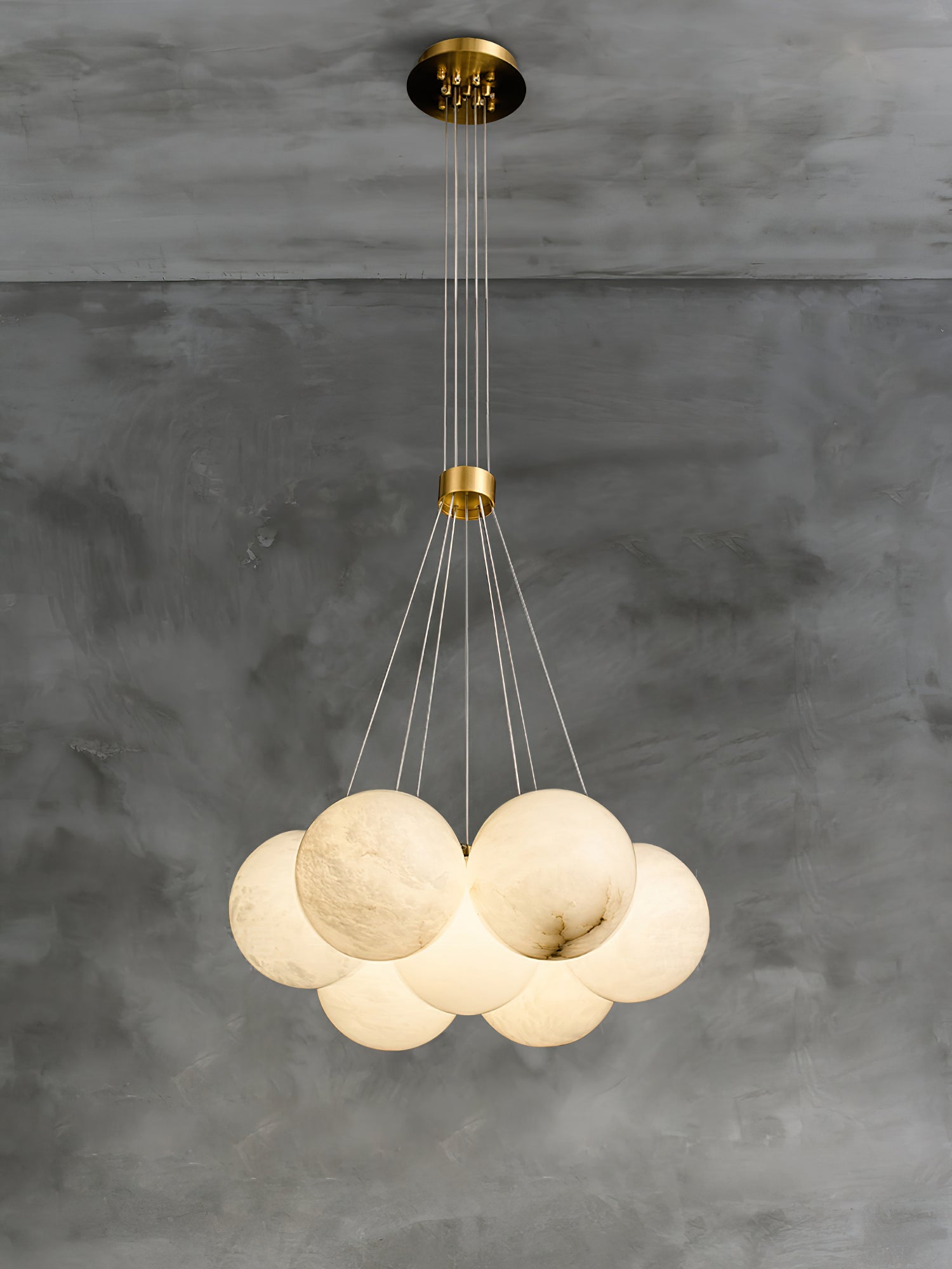 Alabaster Globe Clusters Chandeliers