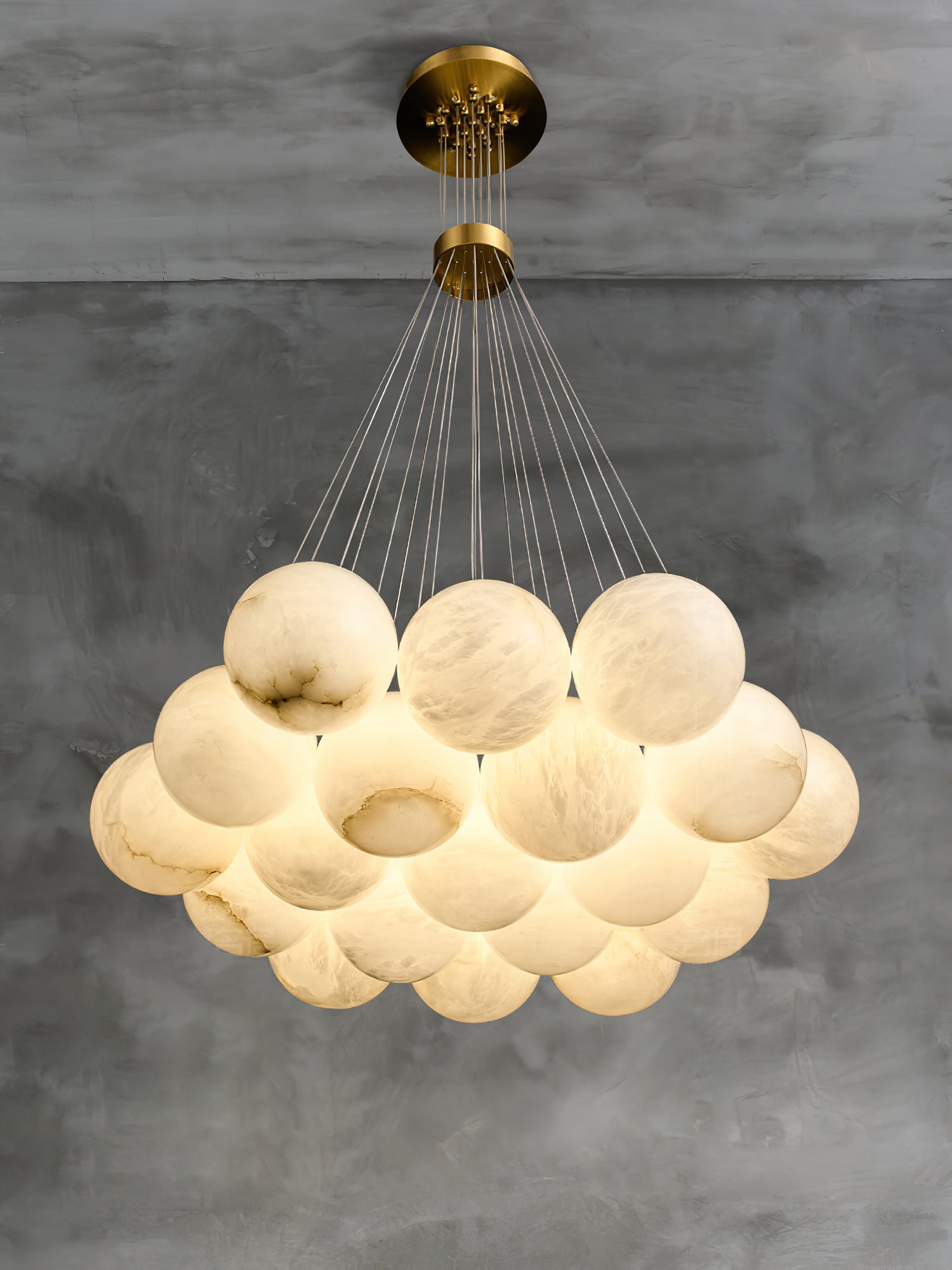 Alabaster Globe Clusters Chandeliers