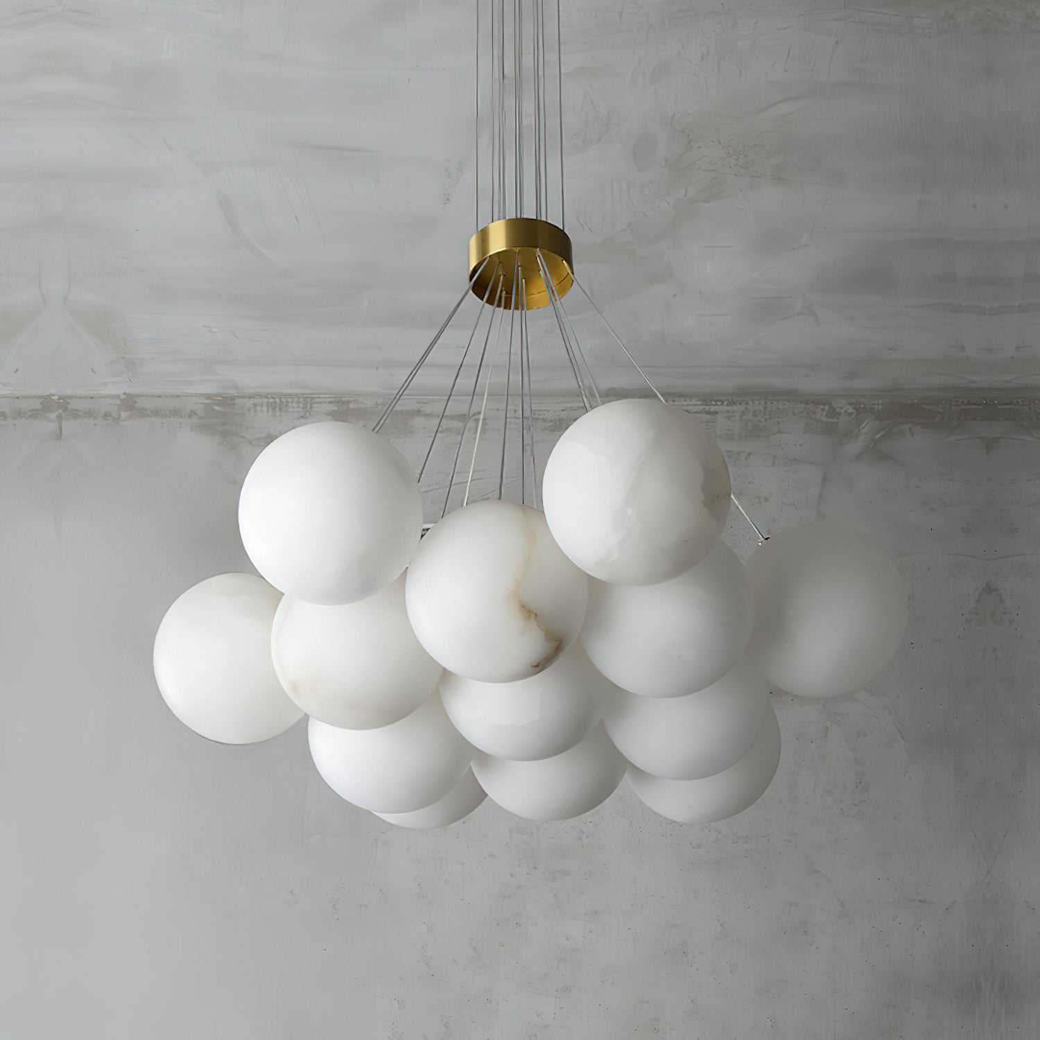 Alabaster Globe Clusters Chandeliers