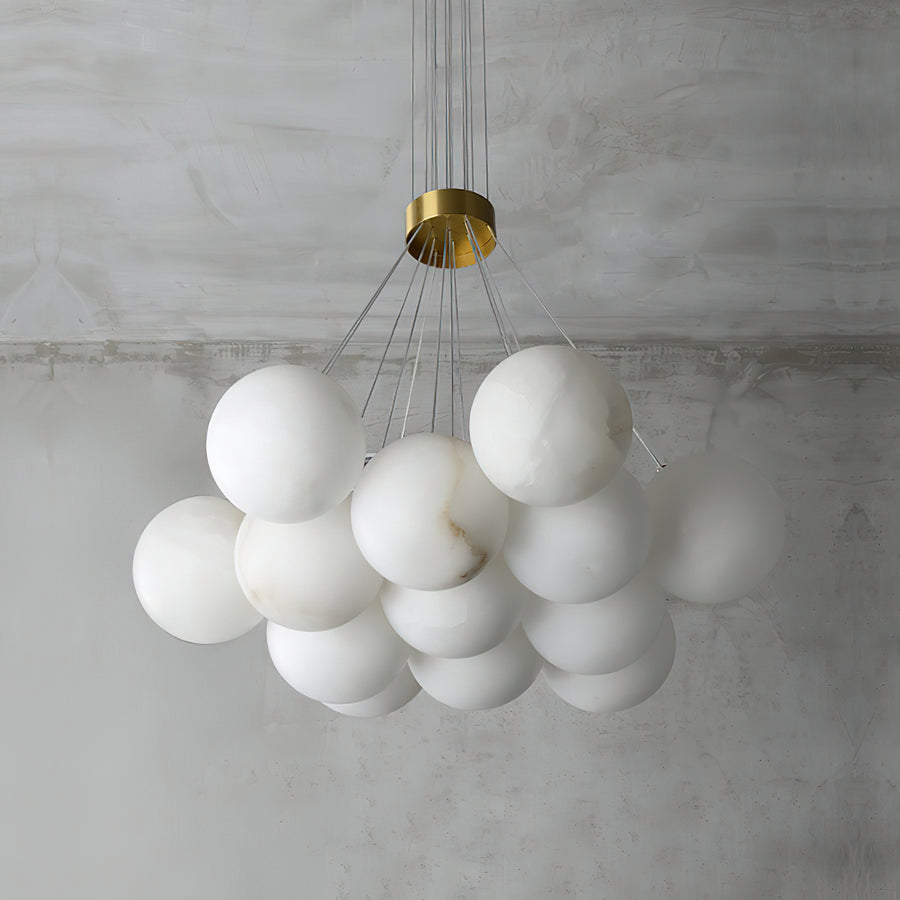 Alabaster Globe Clusters Chandeliers – detail 3