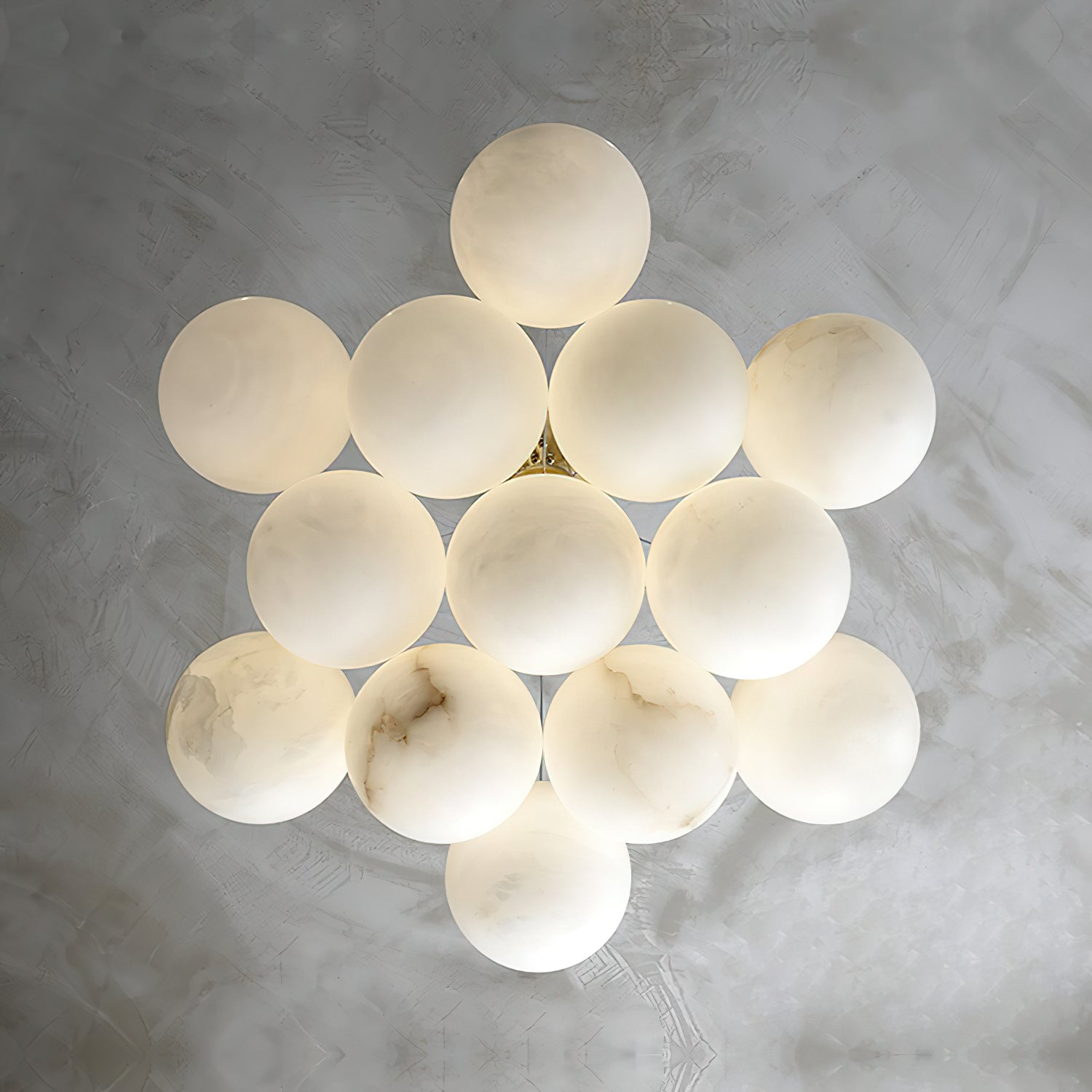 Alabaster Globe Clusters Chandeliers