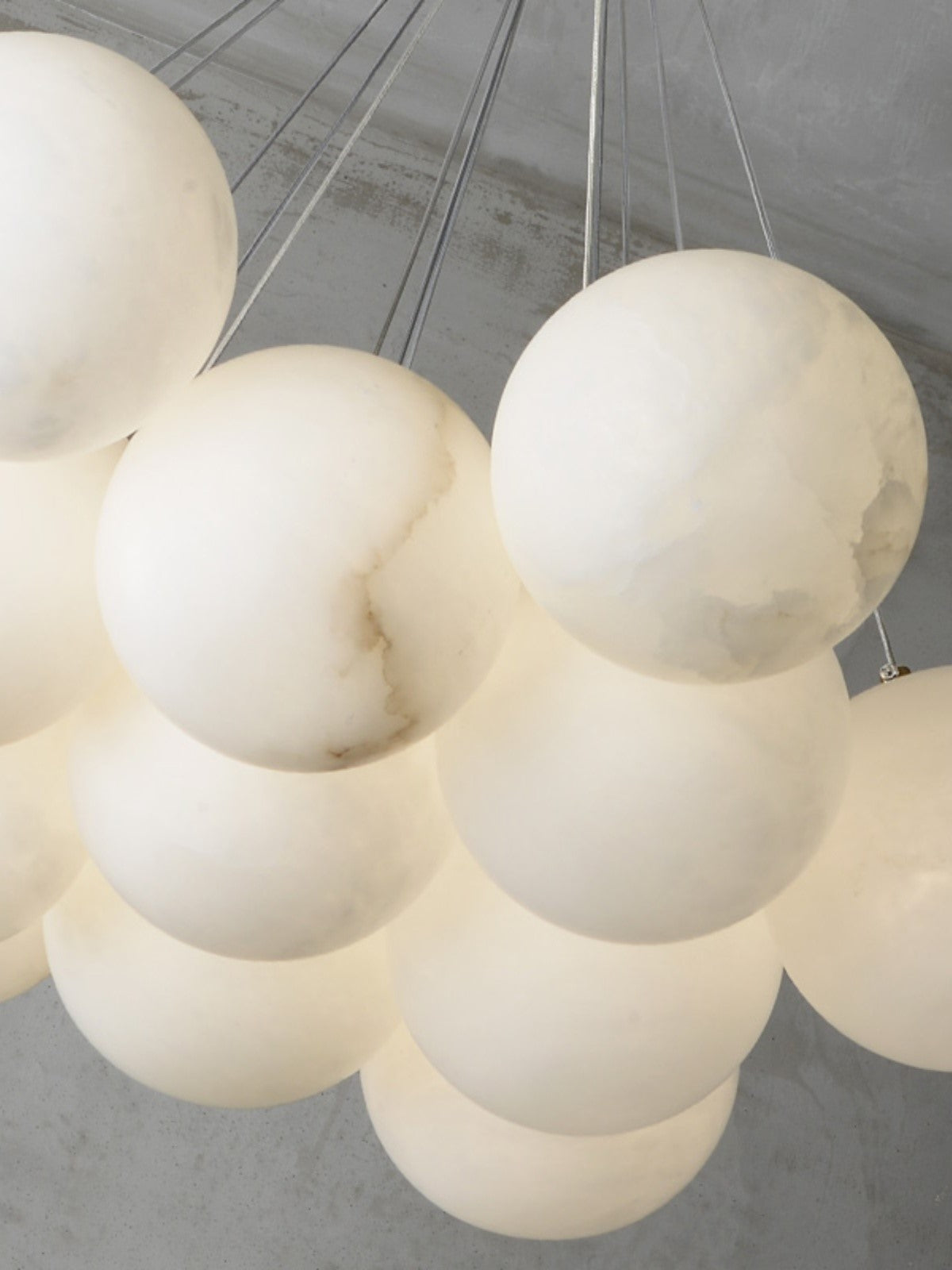 Alabaster Globe Clusters Chandeliers