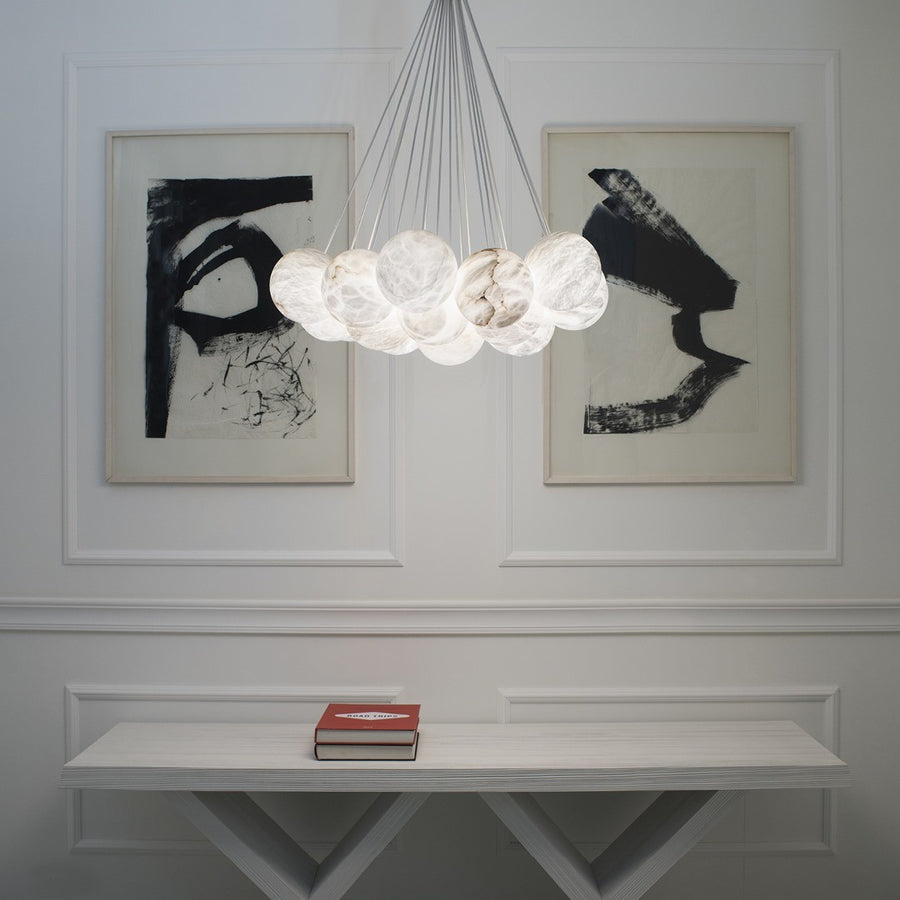 Alabaster Globe Clusters Chandeliers – detail 4
