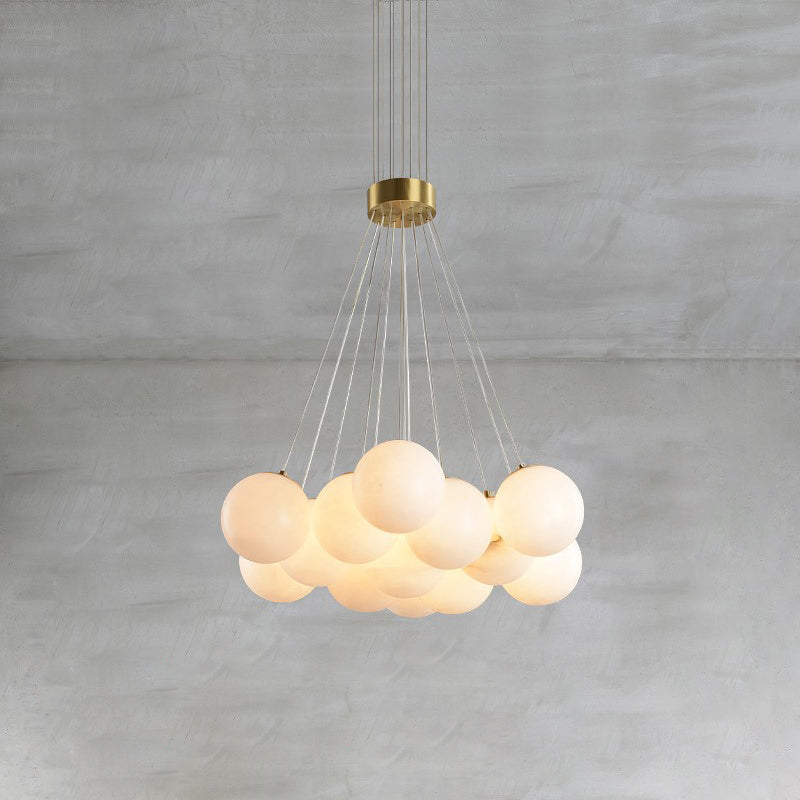 Alabaster Globe Clusters Chandeliers