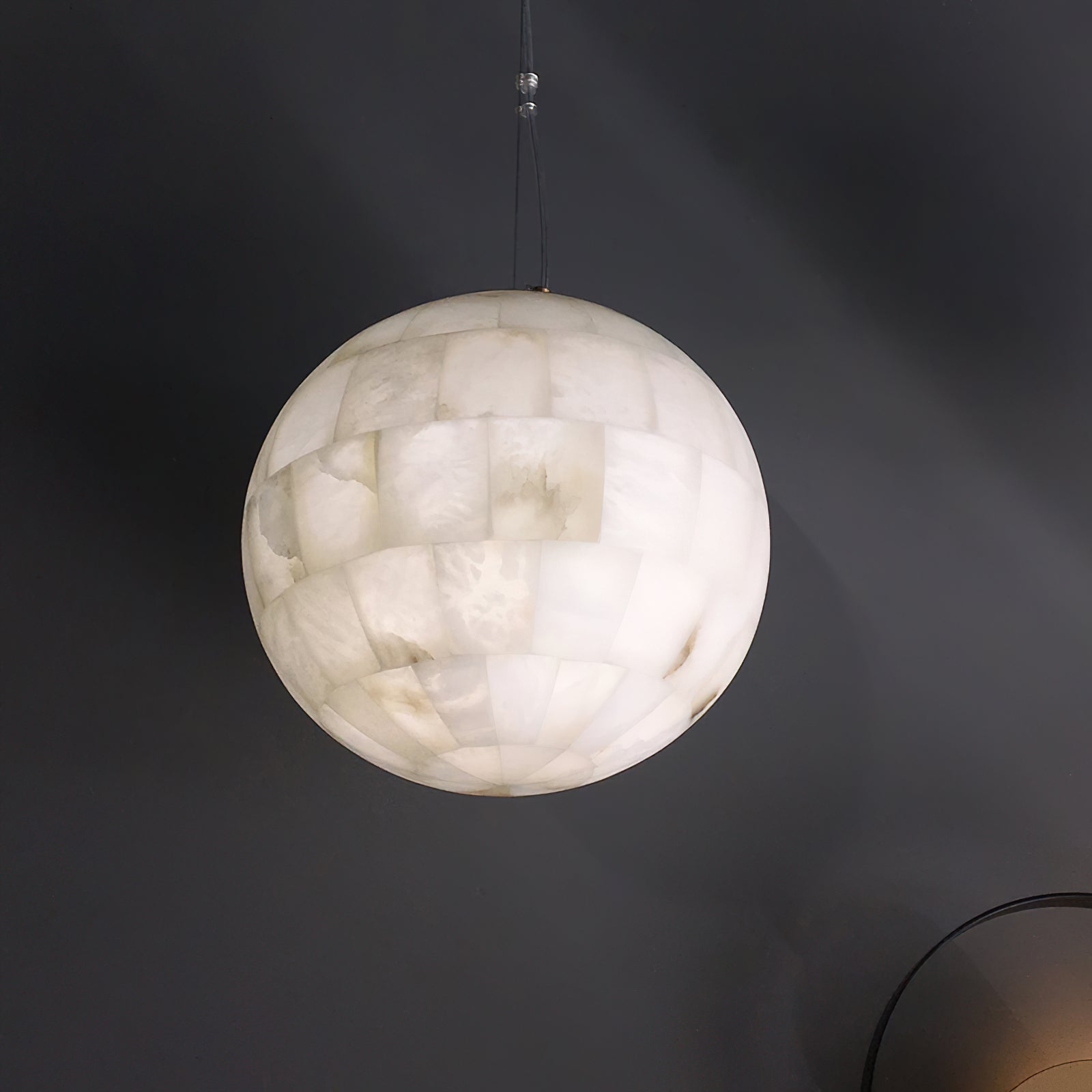 Alabaster Globe Pendant Lamp