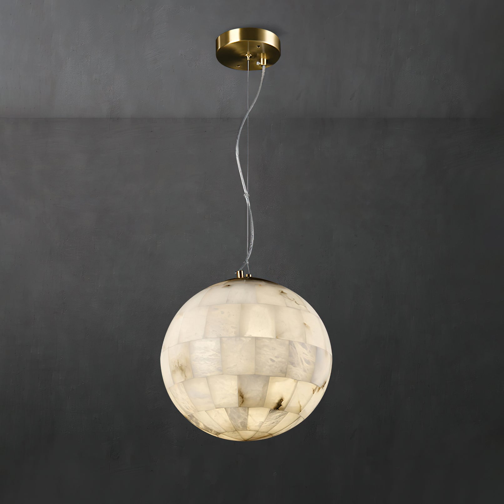 Alabaster Globe Pendant Lamp